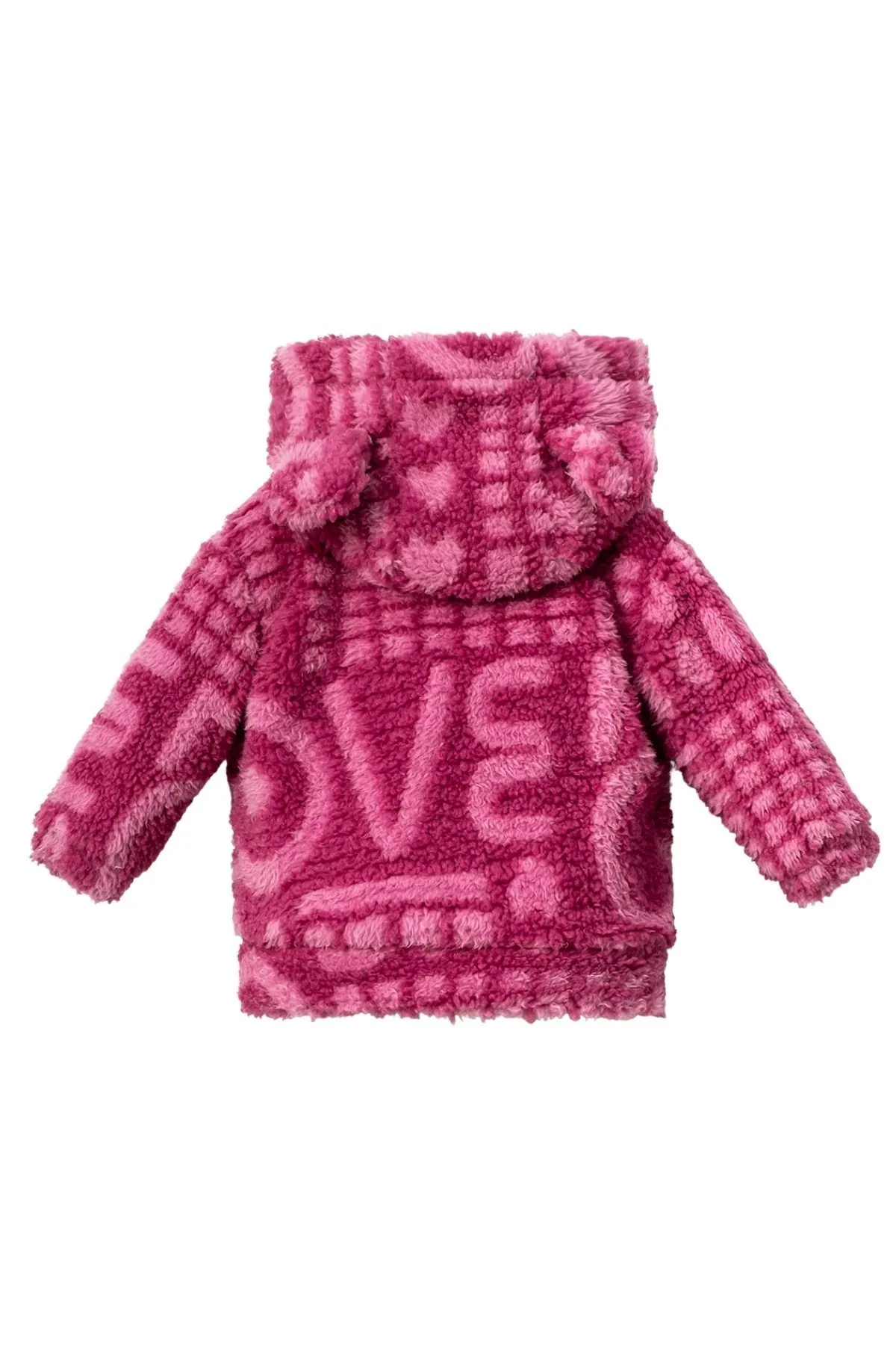 9-24 Ay Teddy Luxe Kız Bebek Mont-Fuşya