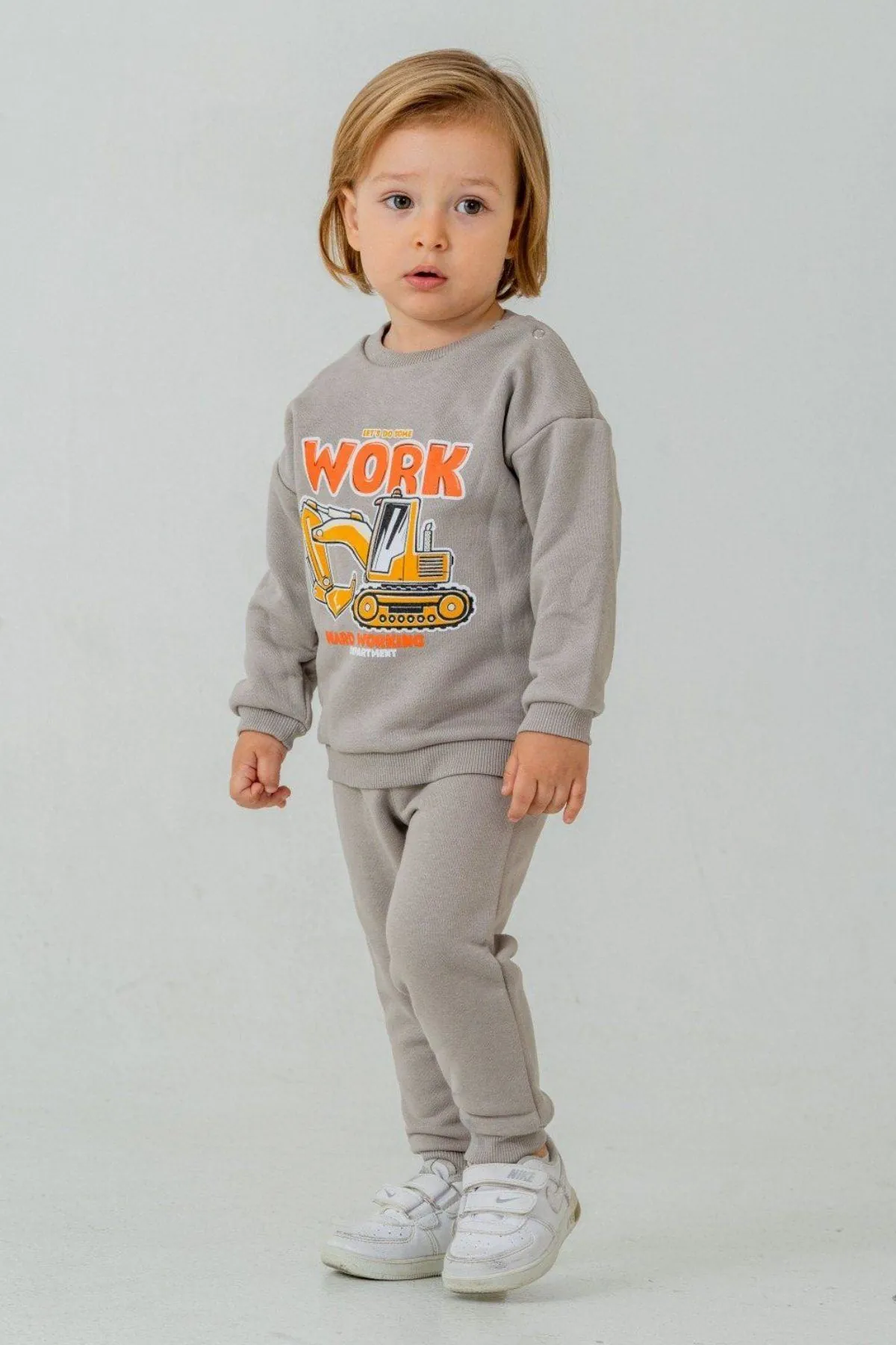 9-24 Aylık Nature Work Erkek Bebek Takım-Uzay Grisi