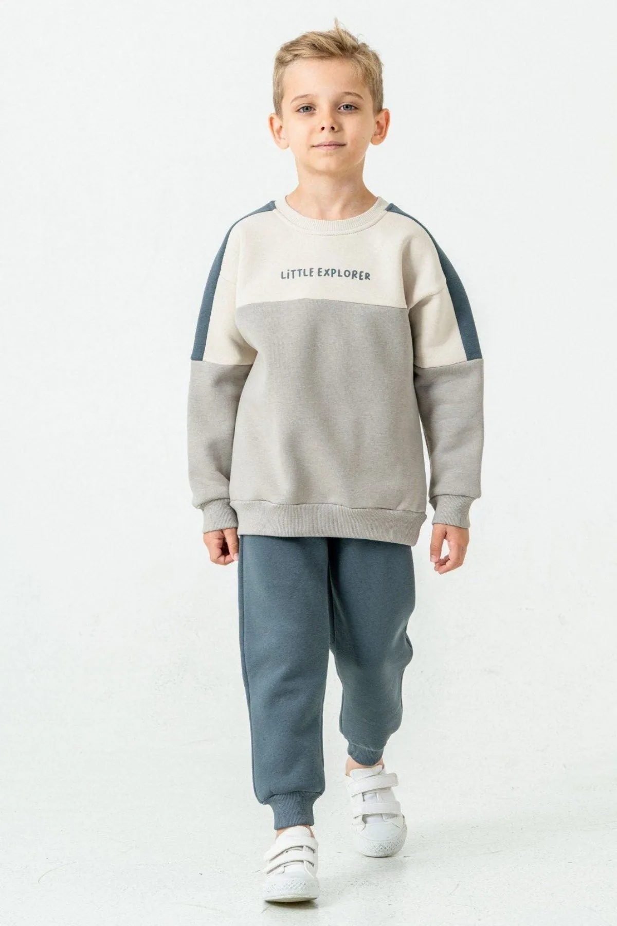 1-6 Yaş Litte Explorer Erkek Çocuk Takım-Uzay Grisi