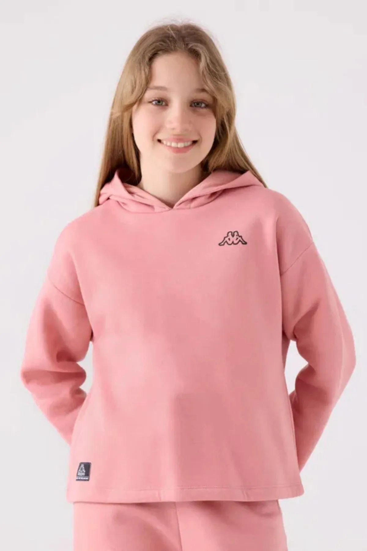 5-16 Yaş KAPPA Kız Çocuk Sweatshırt -Pudra-