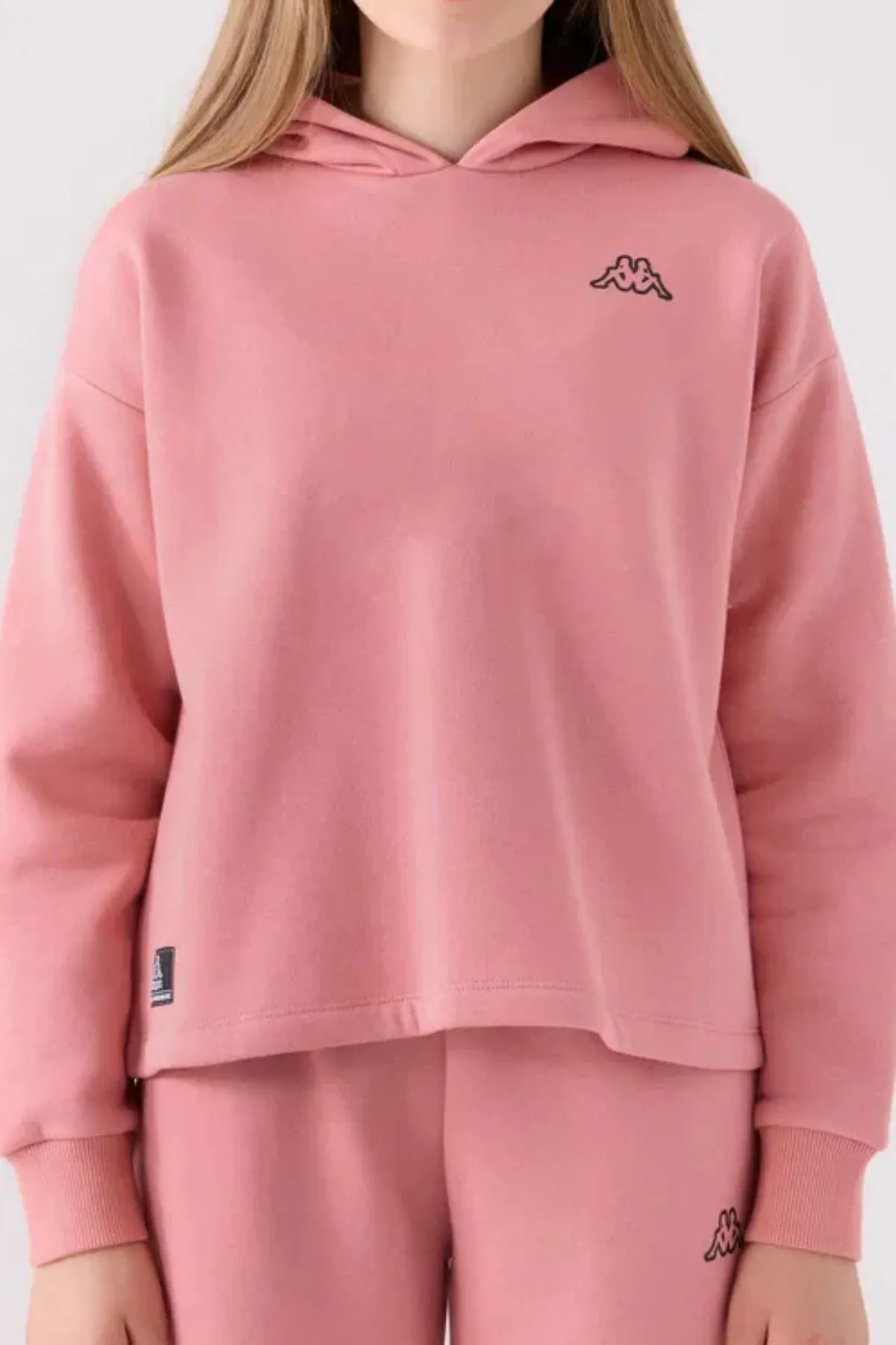5-16 Yaş KAPPA Kız Çocuk Sweatshırt -Pudra-