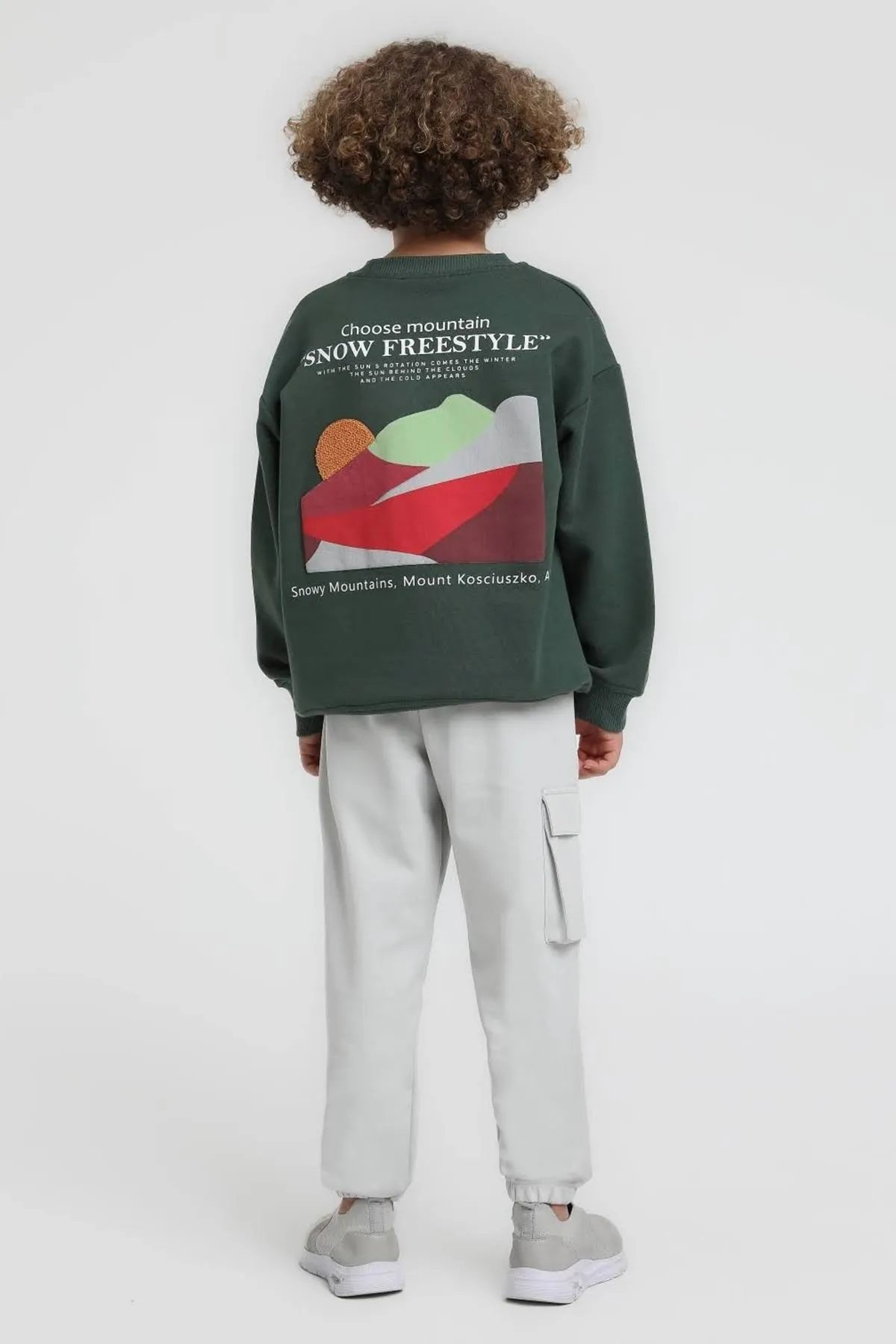 4-14 Yaş Mountain Choose Erkek Çocuk Takım-Benetton Yeşil