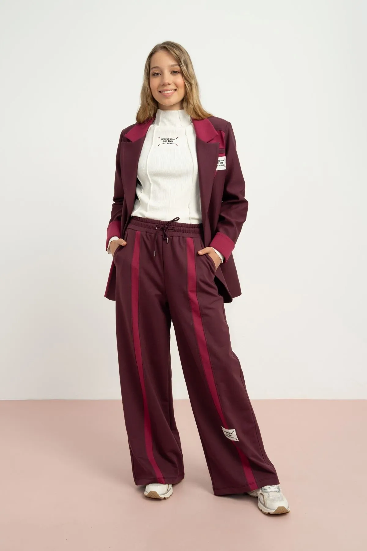 9-15 Yaş Moonlight Mist Kız Çocuk 3'Lü Takım-Bordo