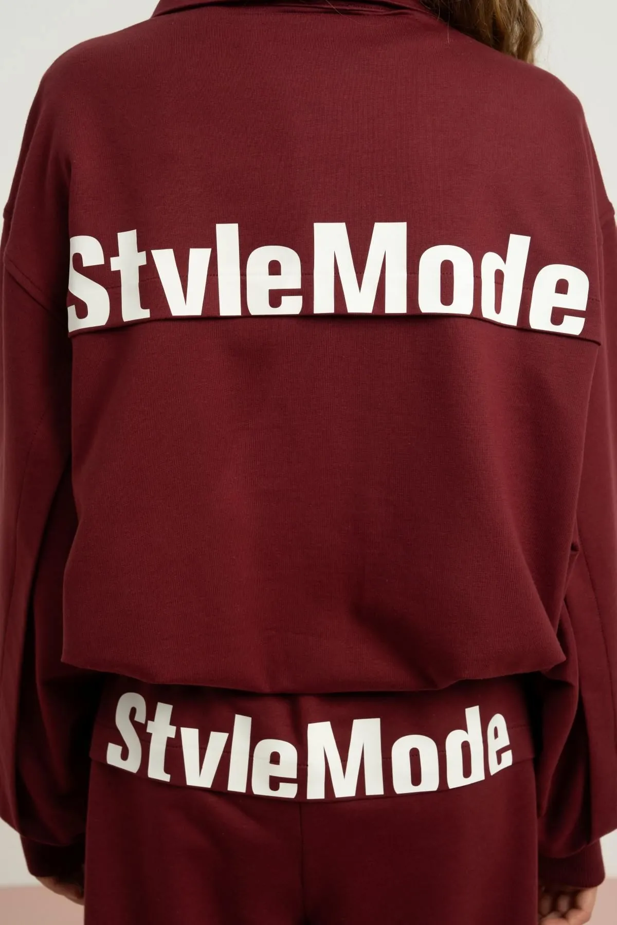 9-15 Yaş Stevle Mode Kız Çocuk Takım-Bordo