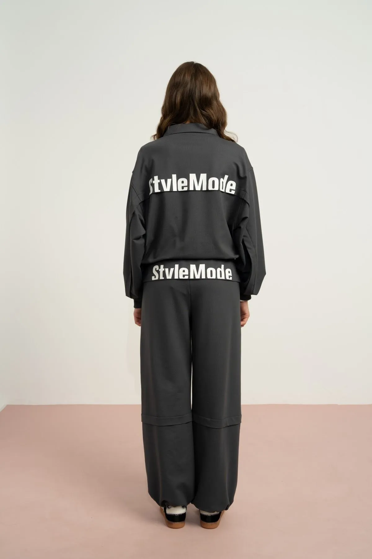 9-15 Yaş Stevle Mode Kız Çocuk Takım-Antrasit