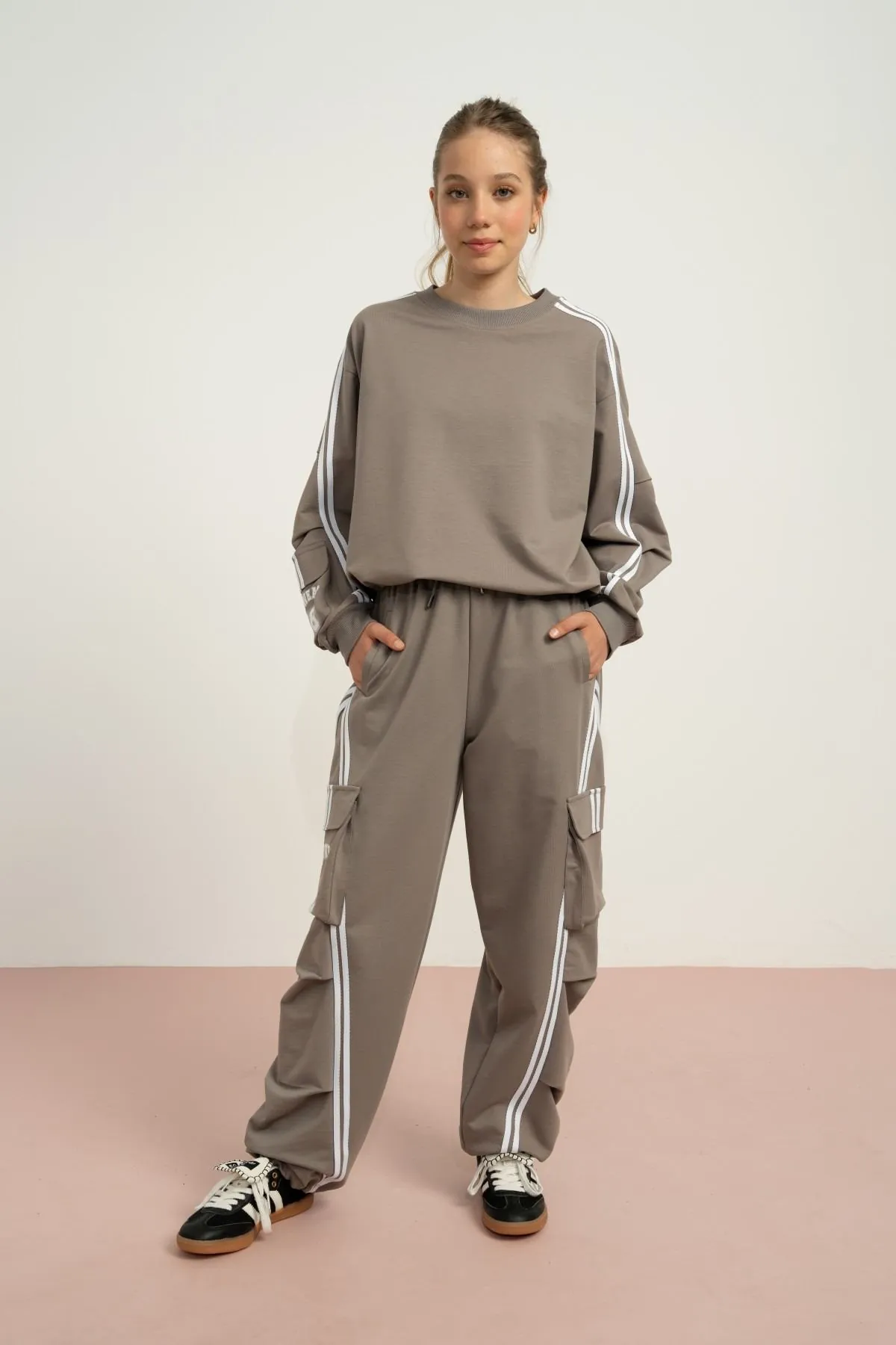 9-15 Yaş Uniwear Luna Kız Çocuk Takım-Uzay Grisi