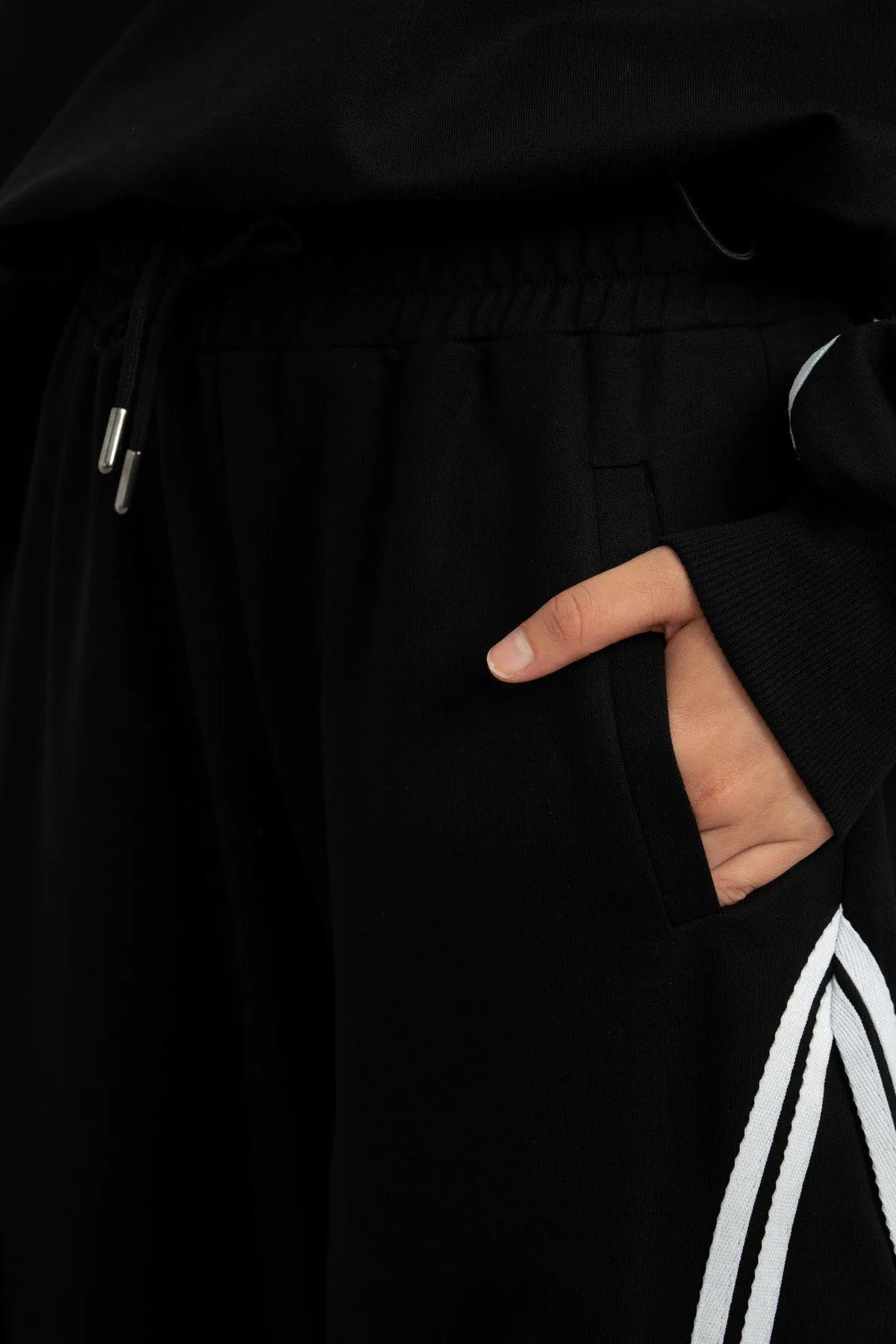 9-15 Yaş Uniwear Luna Kız Çocuk Takım-Siyah