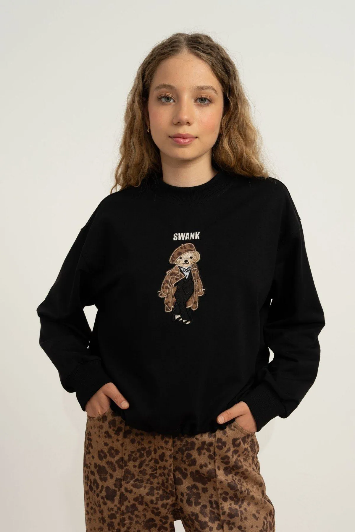 9-15 Yaş Swank Bear Leo Kız Çocuk Takım-Taba