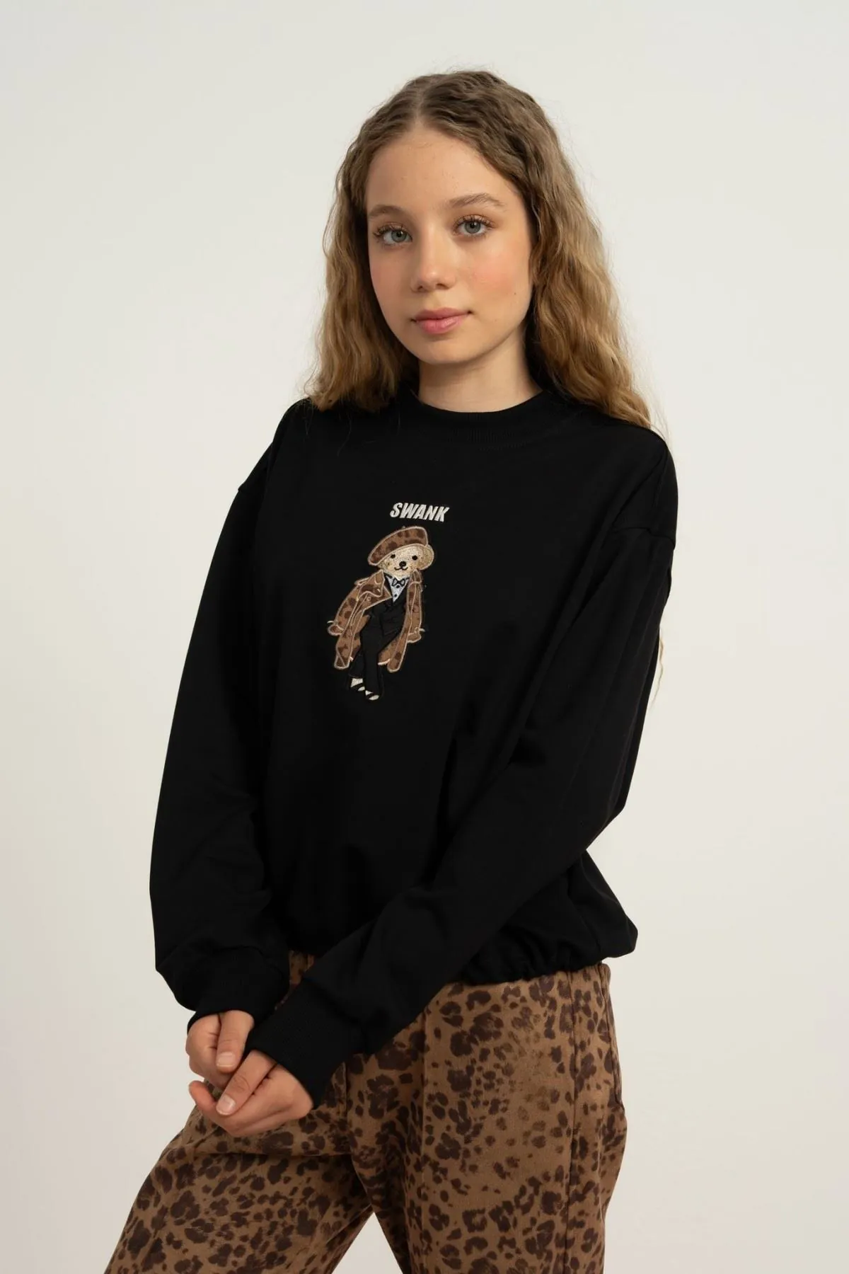 9-15 Yaş Swank Bear Leo Kız Çocuk Takım-Taba