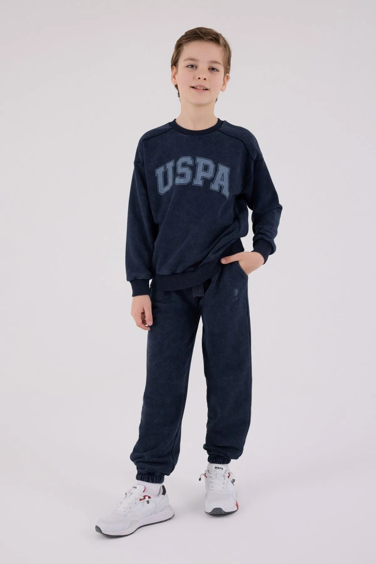 4-15 Yaş Lisanslı Us Polo Assn Erkek Çocuk Takım-Lacivert