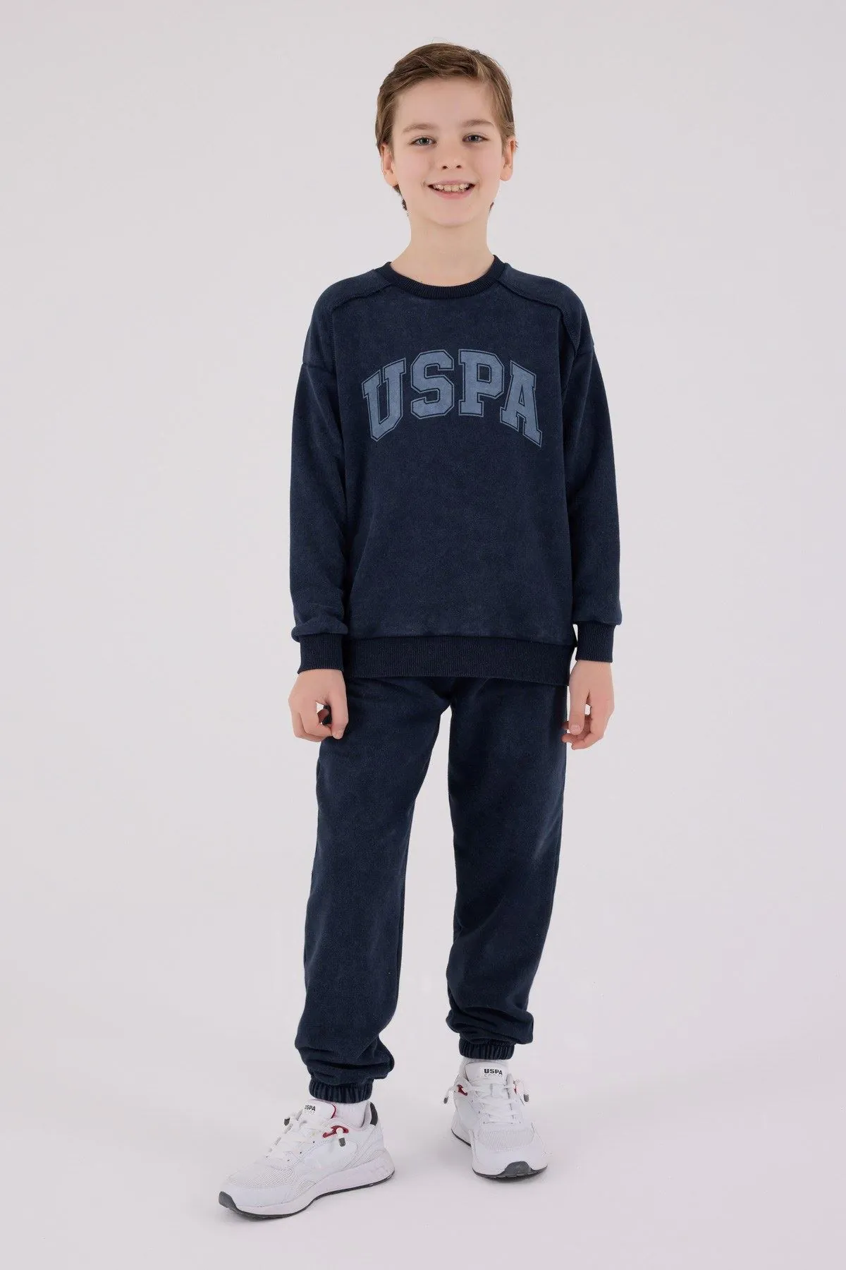 4-15 Yaş Lisanslı Us Polo Assn Erkek Çocuk Takım-Lacivert