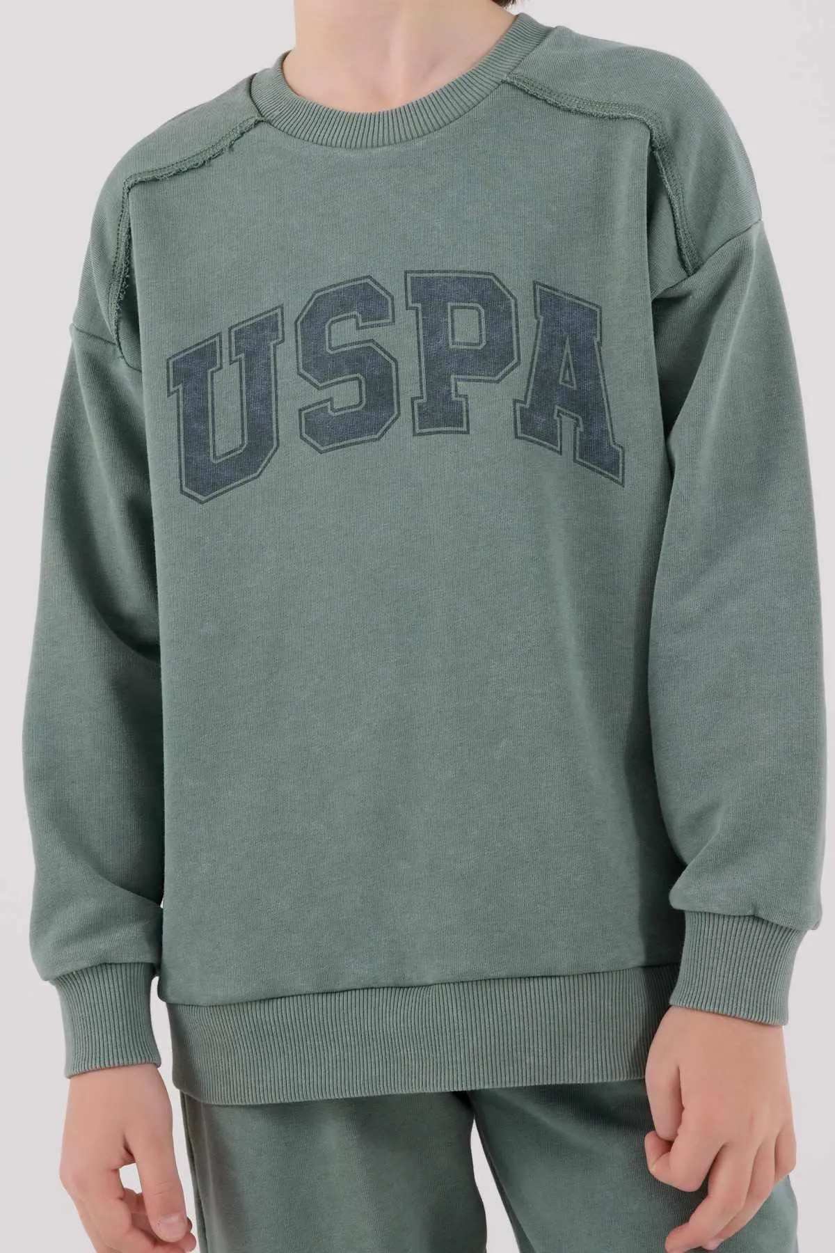 4-15 Yaş Lisanslı Us Polo Assn Erkek Çocuk Takım-Haki