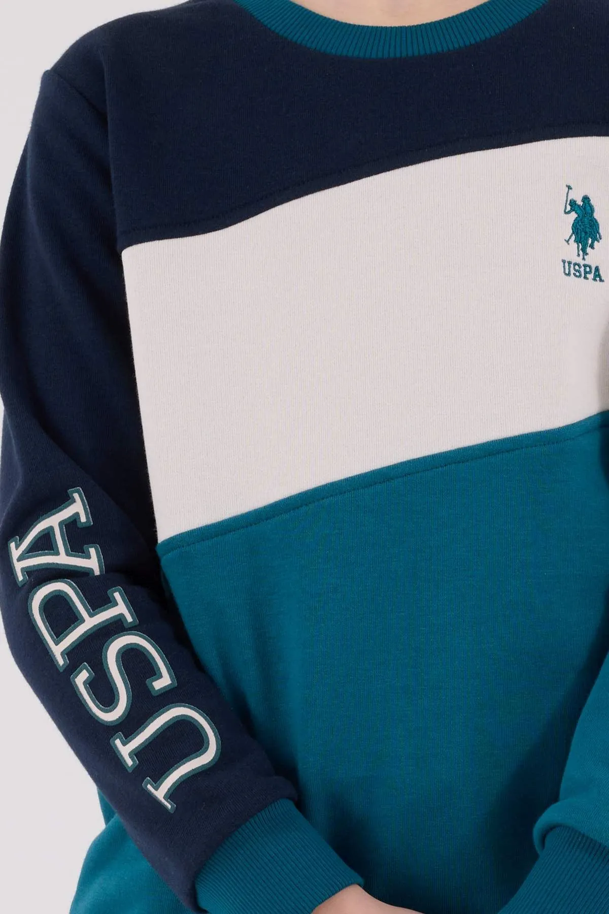 4-15 Yaş Lisanslı Us Polo Assn Erkek Çocuk Takım-Petrol