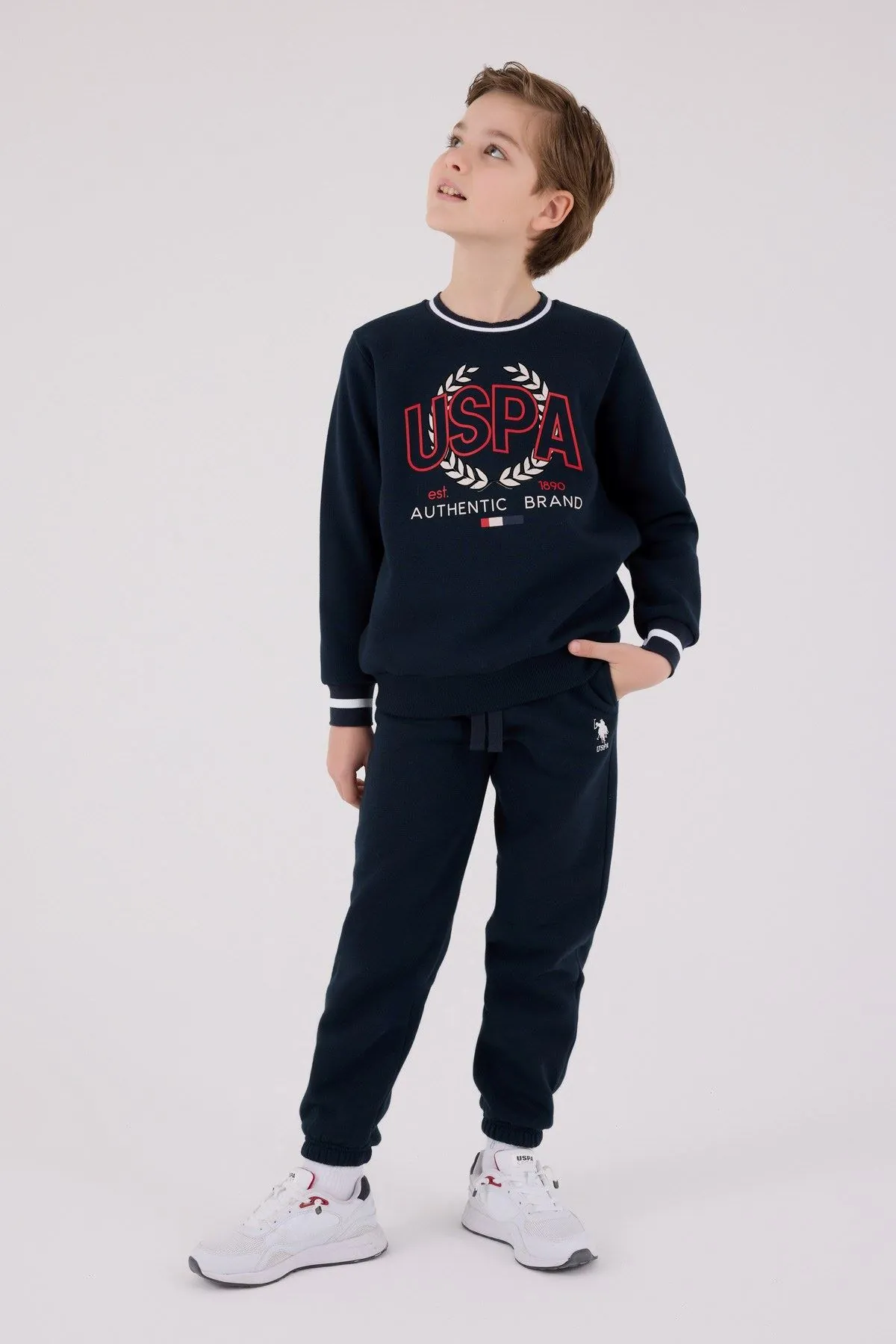 4-15 Yaş Lisanslı Us Polo Assn Erkek Çocuk Takım-Lacivert