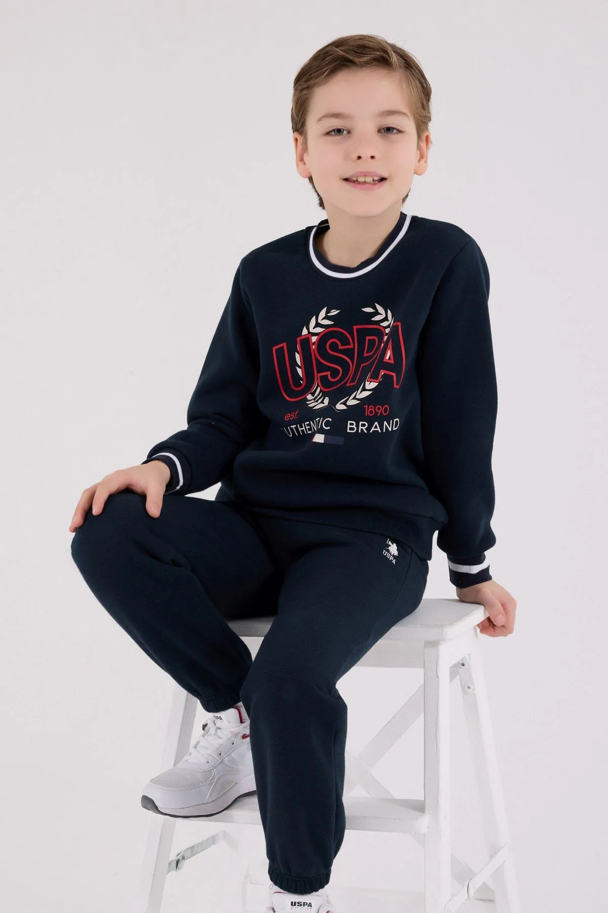 4-15 Yaş Lisanslı Us Polo Assn Erkek Çocuk Takım-Lacivert