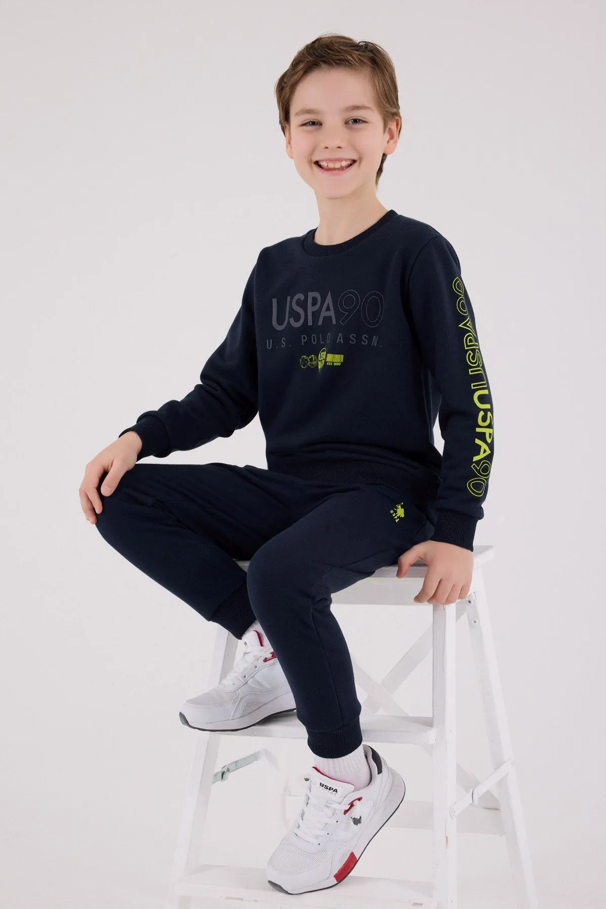 4-15 Yaş Lisanslı Us Polo Assn Erkek Çocuk Takım-Lacivert