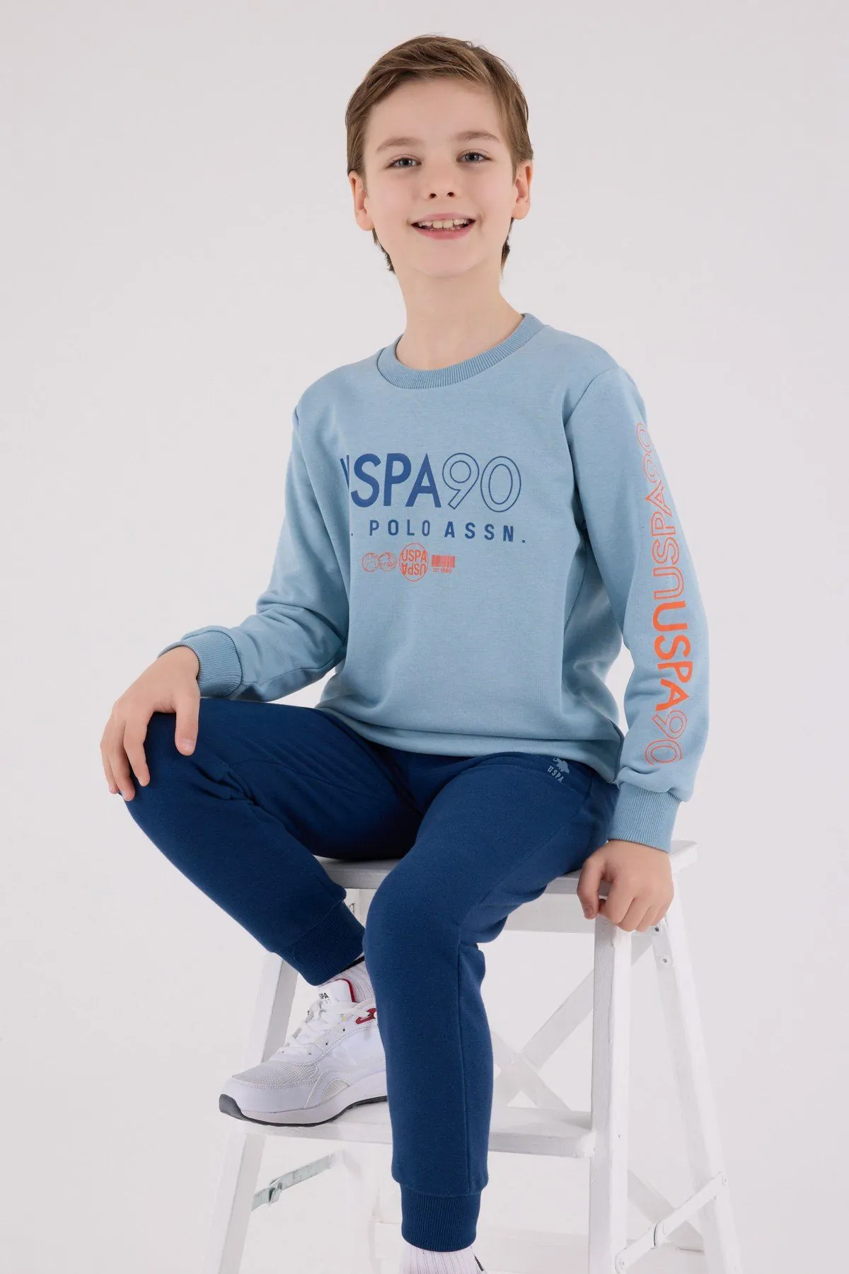 4-15 Yaş Lisanslı Us Polo Assn Erkek Çocuk Takım-Mavi