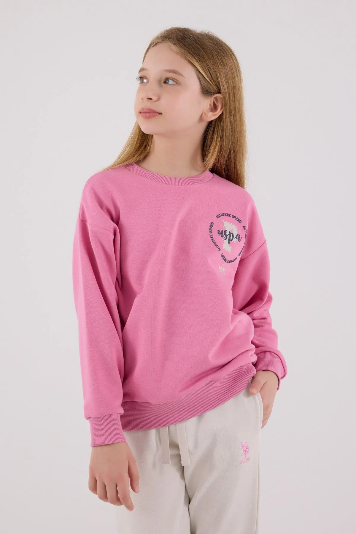 4-15 Yaş Lisanslı Us Polo Assn Kız Çocuk Takım-Şeker Pembe