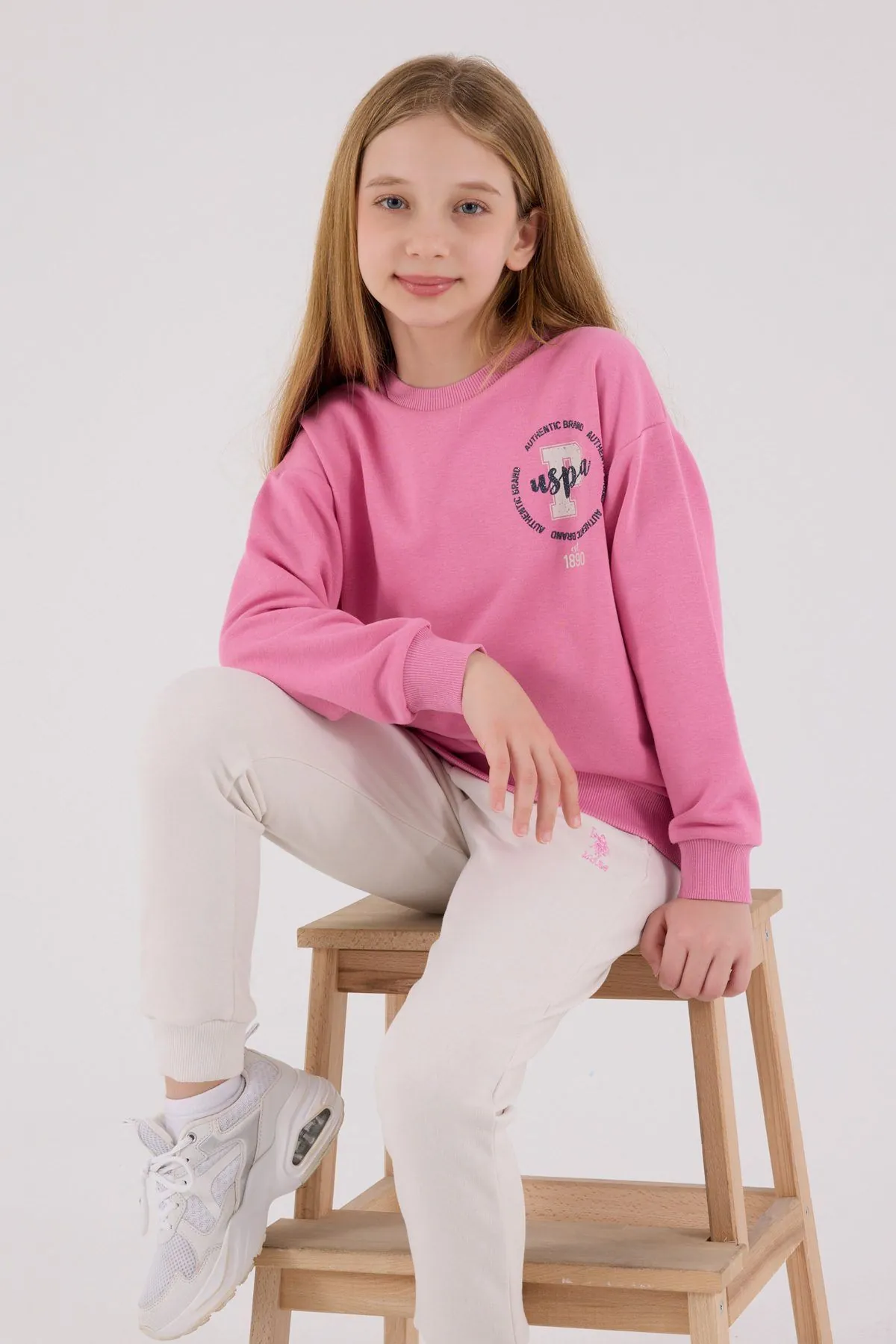 4-15 Yaş Lisanslı Us Polo Assn Kız Çocuk Takım-Şeker Pembe