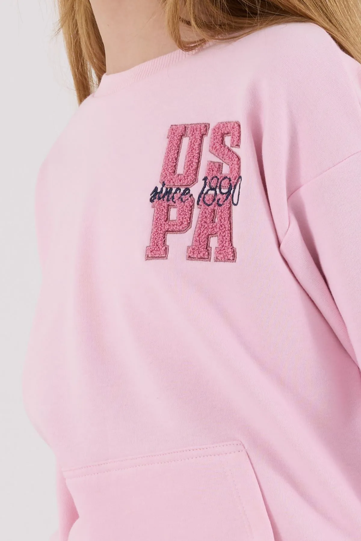 4-15 Yaş Lisanslı Us Polo Assn Kız Çocuk Takım-Şeker Pembe