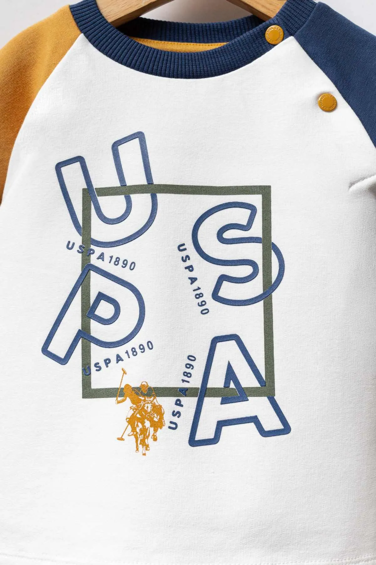 6-36 Ay Lisanslı Us Polo Assn Erkek Bebek Takım-Haki