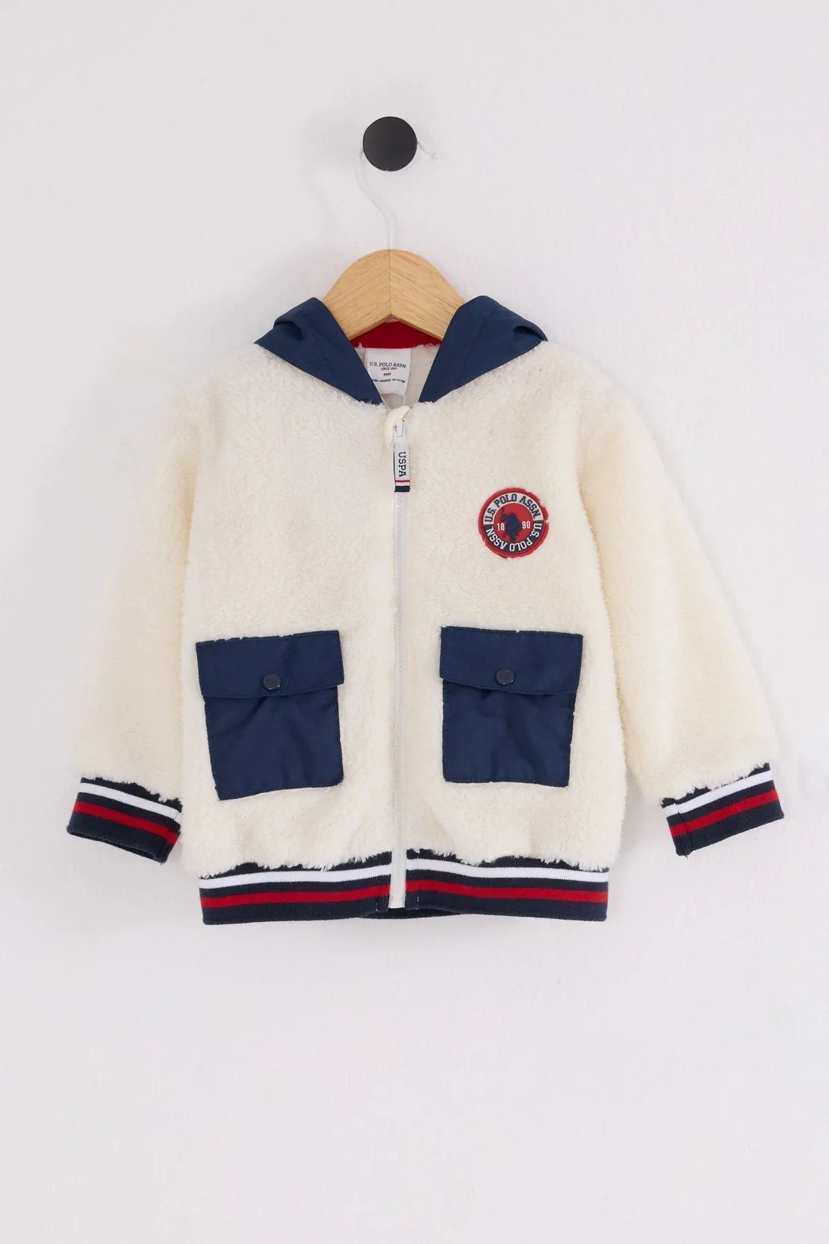 6-36 Ay Lisanslı Us Polo Assn Erkek Bebek Mont-Ekru
