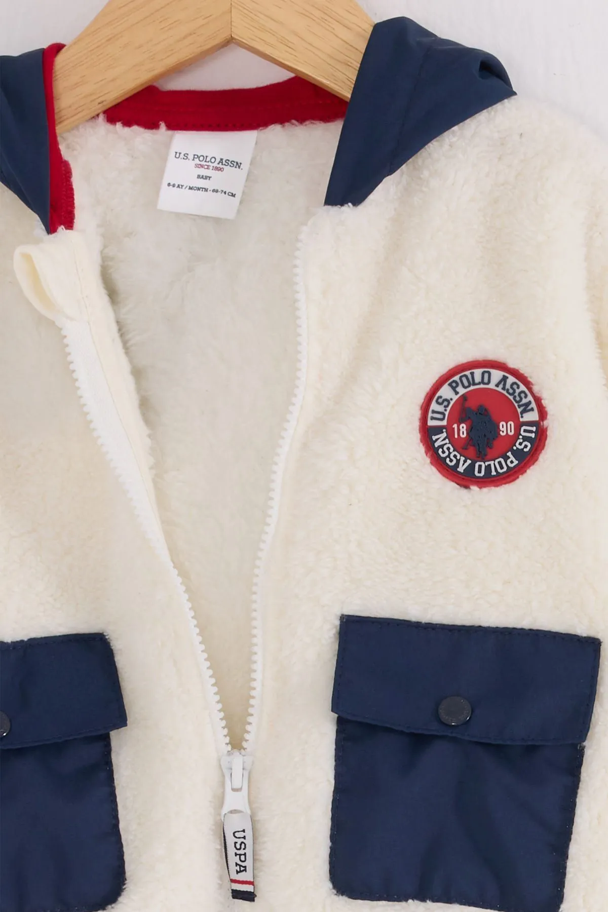 6-36 Ay Lisanslı Us Polo Assn Erkek Bebek Mont-Ekru