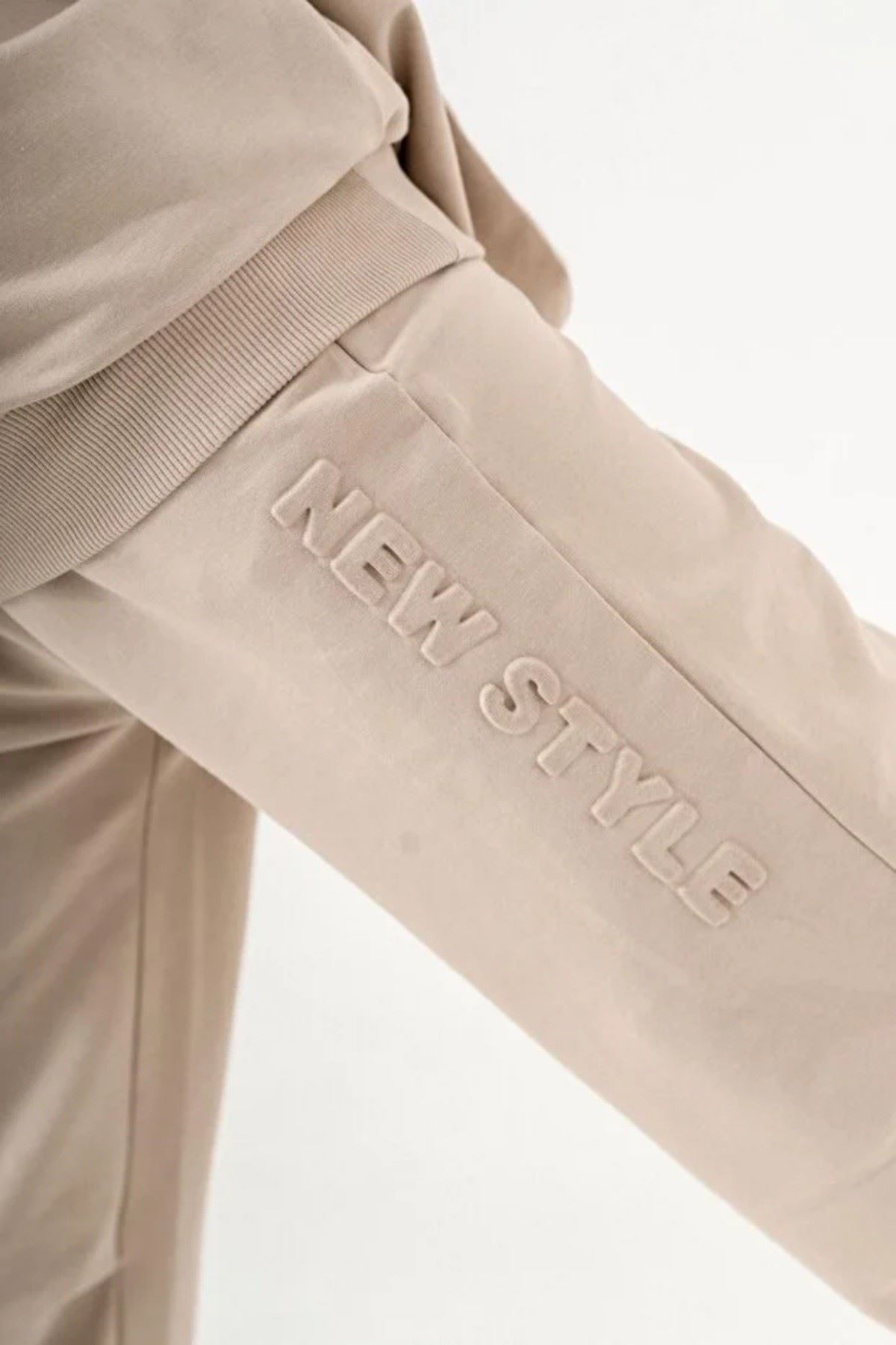 8-14 Yaş Bonjour Never Kız Çocuk Eşofman Takım -Latte-