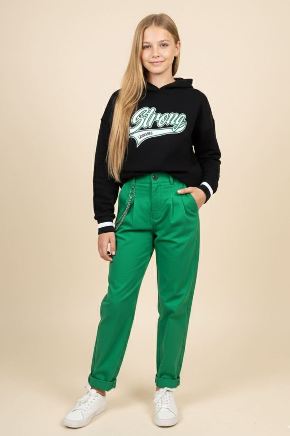 9-15 Yaş Star Magic Kız Çocuk Takım-Siyah