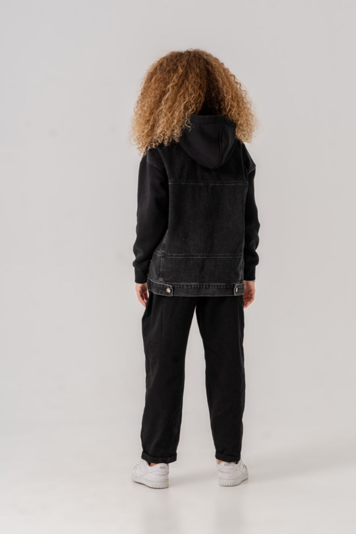 7-14 Yaş Exactly Soddo Kız Çocuk Sweatshırt- Siyah