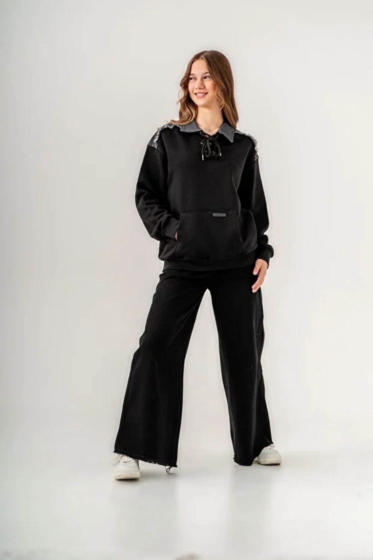 8-14 Yaş Merbella Berlin Kız Çocuk Takım -Siyah