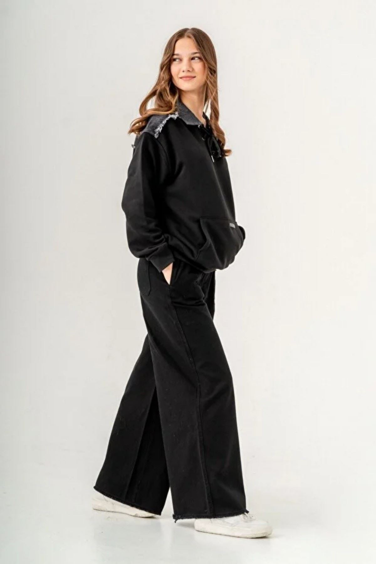 8-14 Yaş Merbella Berlin Kız Çocuk Takım -Siyah