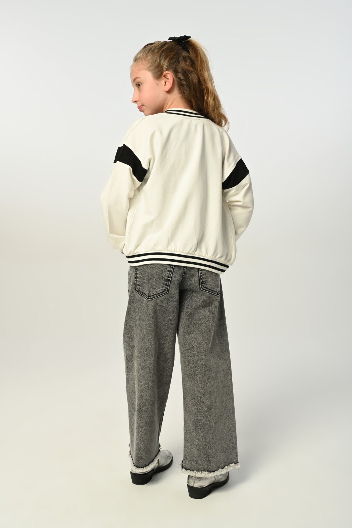 3-8 Yaş Mira Kız Çocuk 3'Lü Takım -Ekru