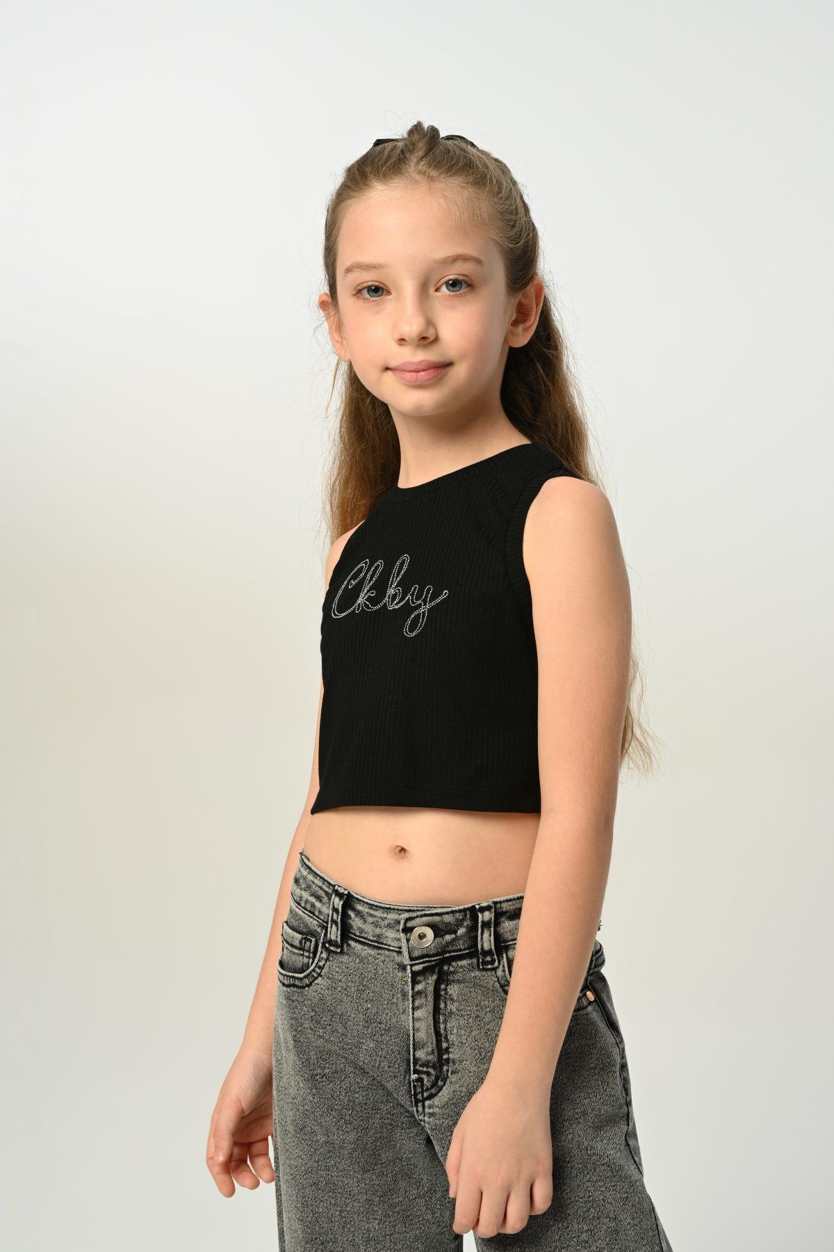 3-8 Yaş Mira Kız Çocuk 3'Lü Takım -Ekru