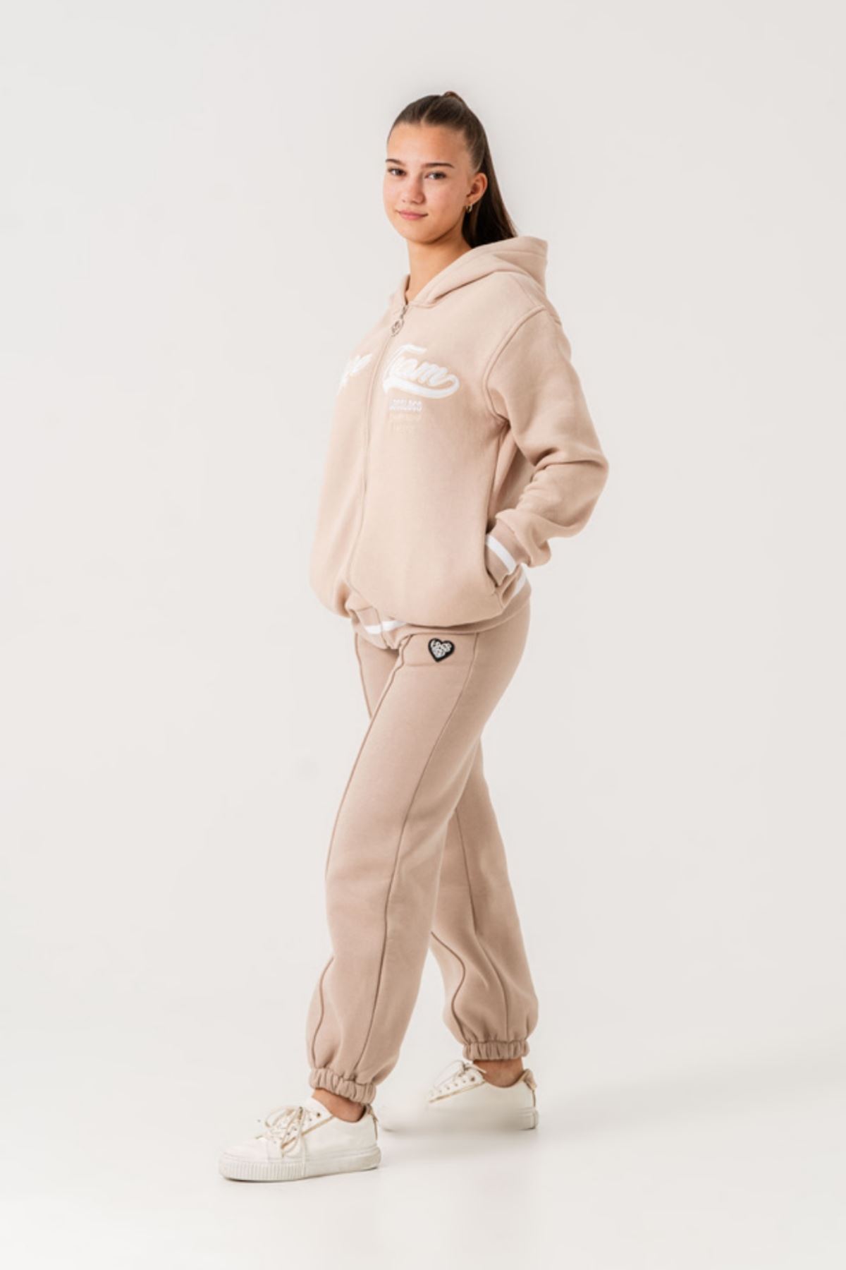 9-15 Yaş Best College Team Kız Çocuk Pantolon-Latte