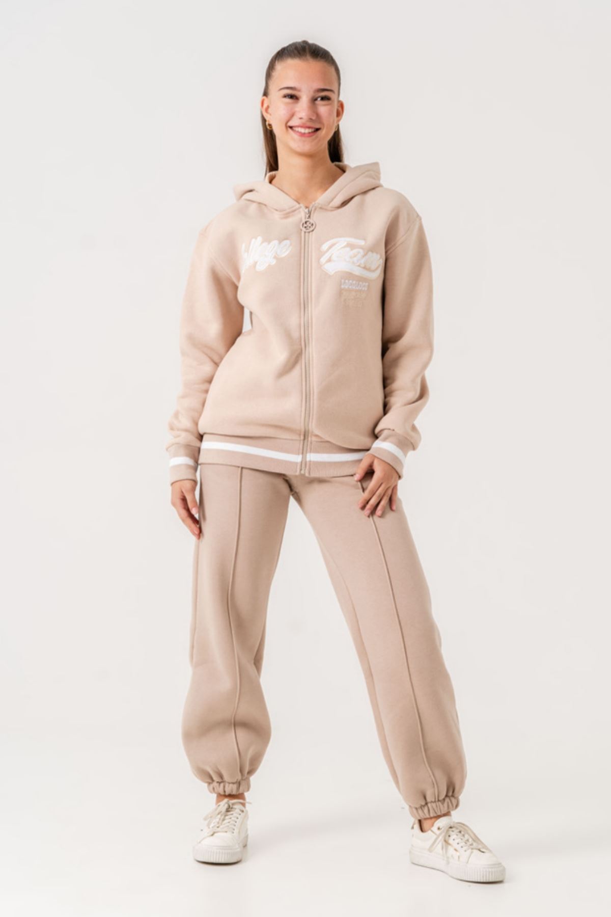 9-15 Yaş Best College Team Kız Çocuk Pantolon-Latte