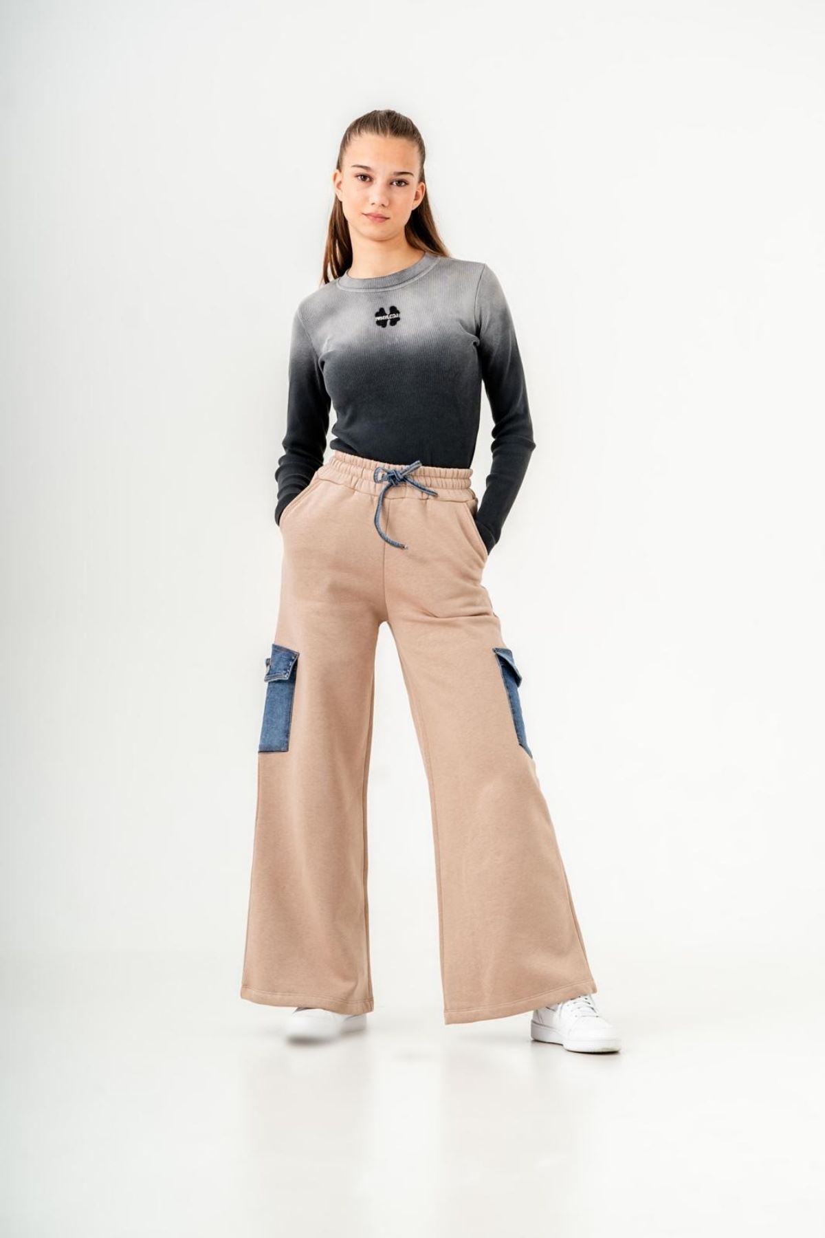 9-15 Yaş Champ Mussness Kız Çocuk Pantolon-Latte