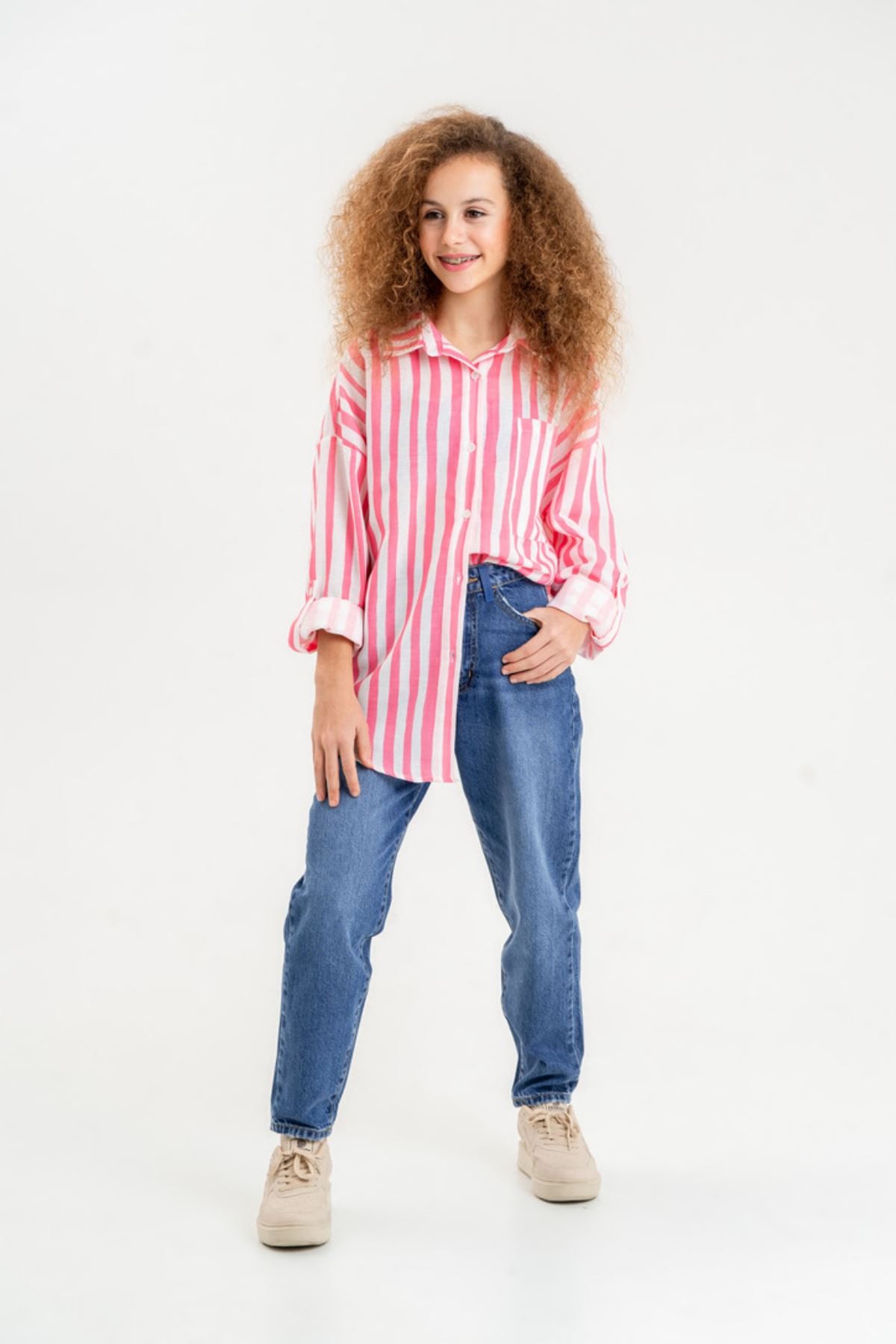 8-14 Yaş Los Angeles Kız Çocuk Takım -Fuşya