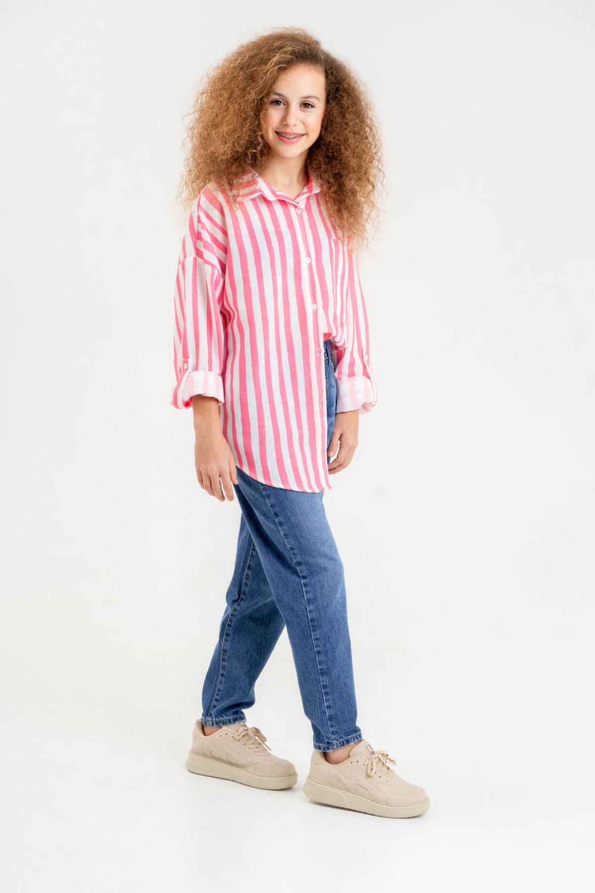 8-14 Yaş Los Angeles Kız Çocuk Takım -Fuşya