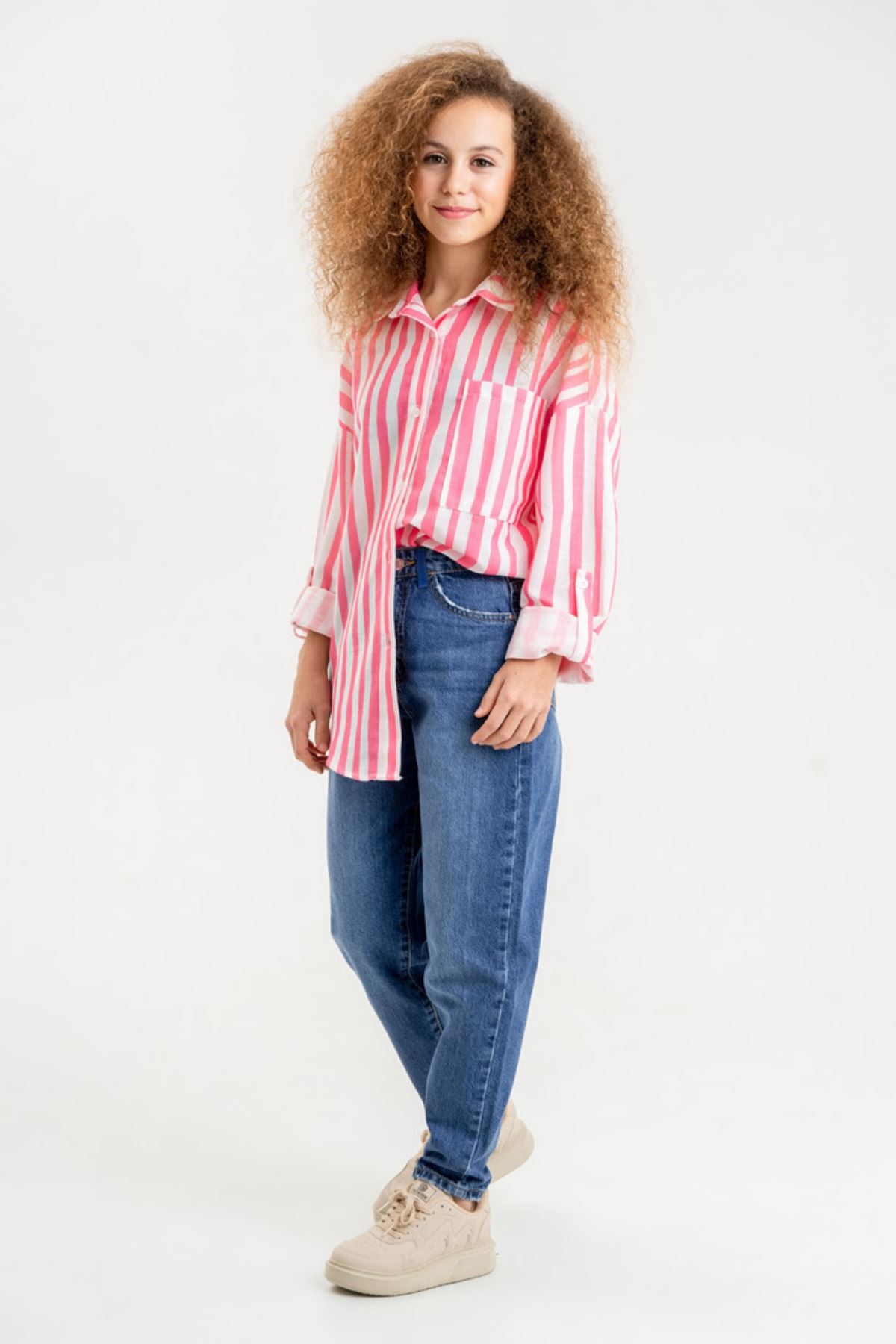 8-14 Yaş Los Angeles Kız Çocuk Takım -Fuşya