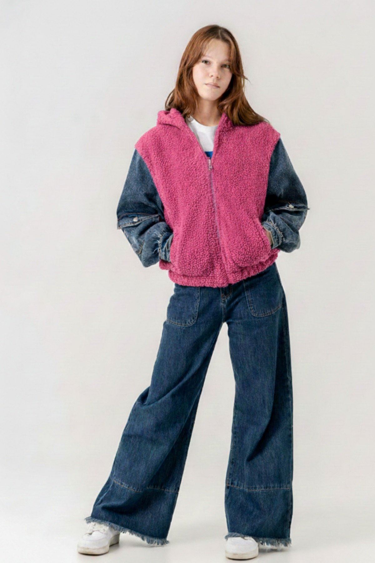 8-15 Yaş Lovobery Tokyo Kız Çocuk Ceket -Fuşya