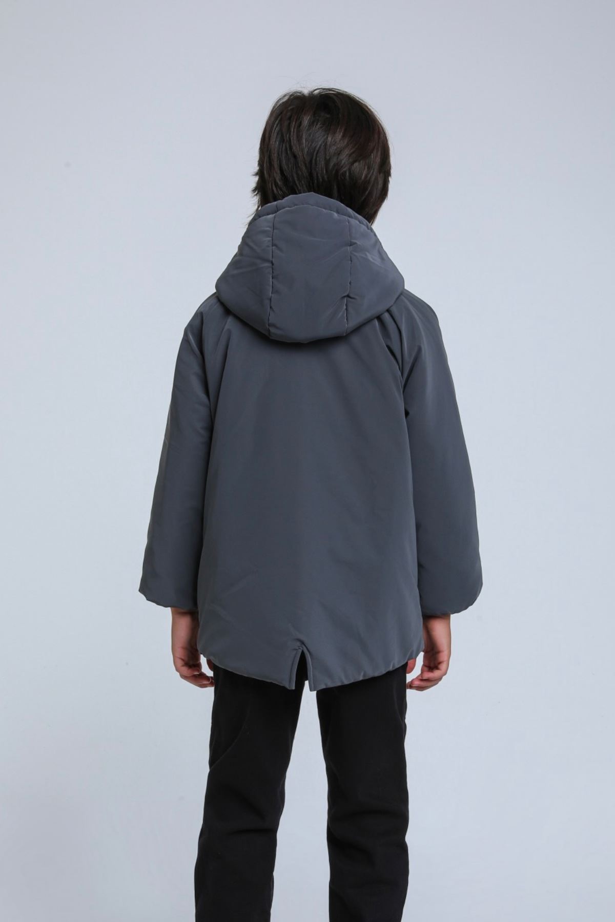 REKLAMLARDA ÖZEL FİYAT ! 8-14 Yaş Shadow Premium Core Erkek Çocuk Mont-Antrasit