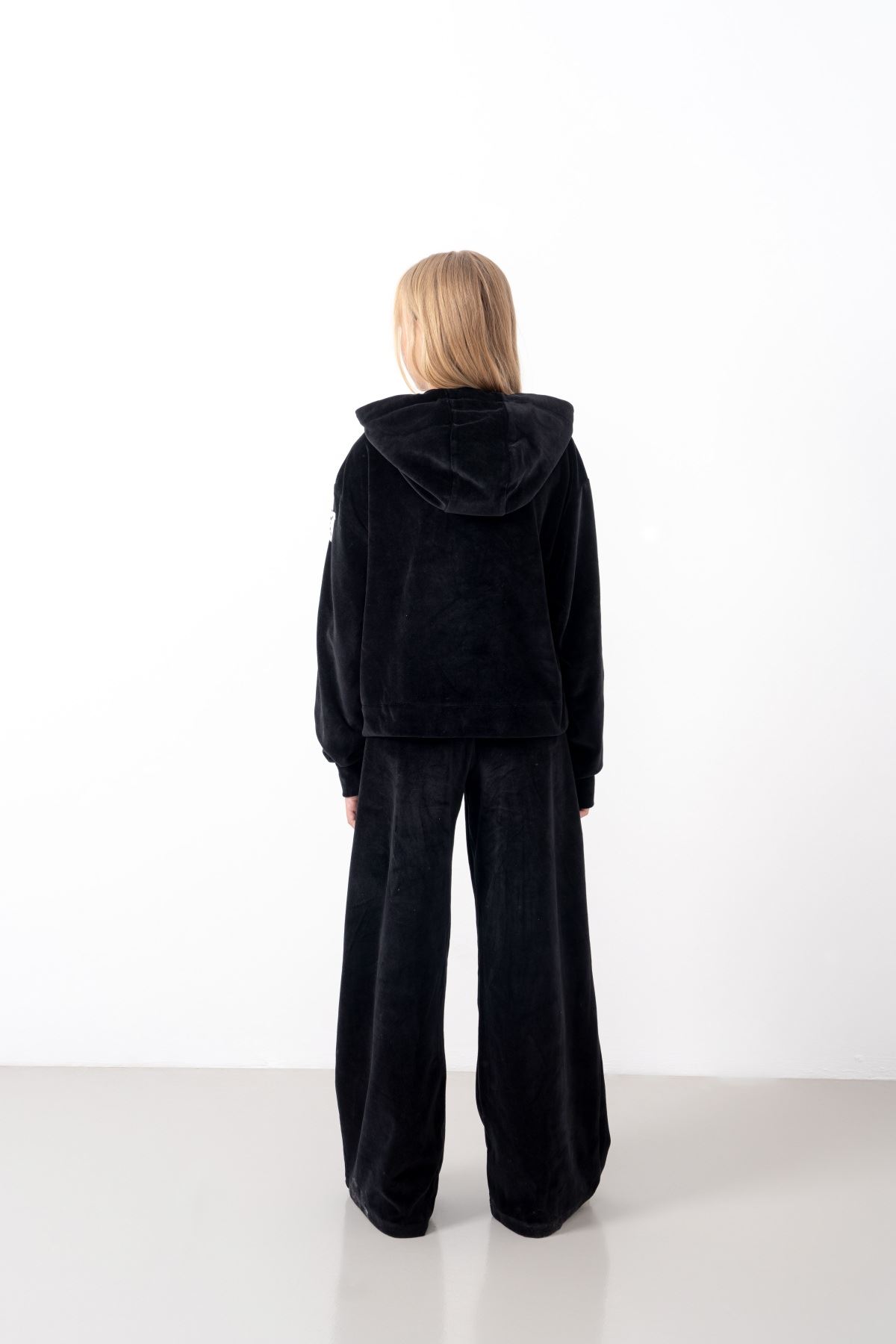 9-15 Yaş Milano Mussness Velvet Kız Çocuk Takım-Siyah