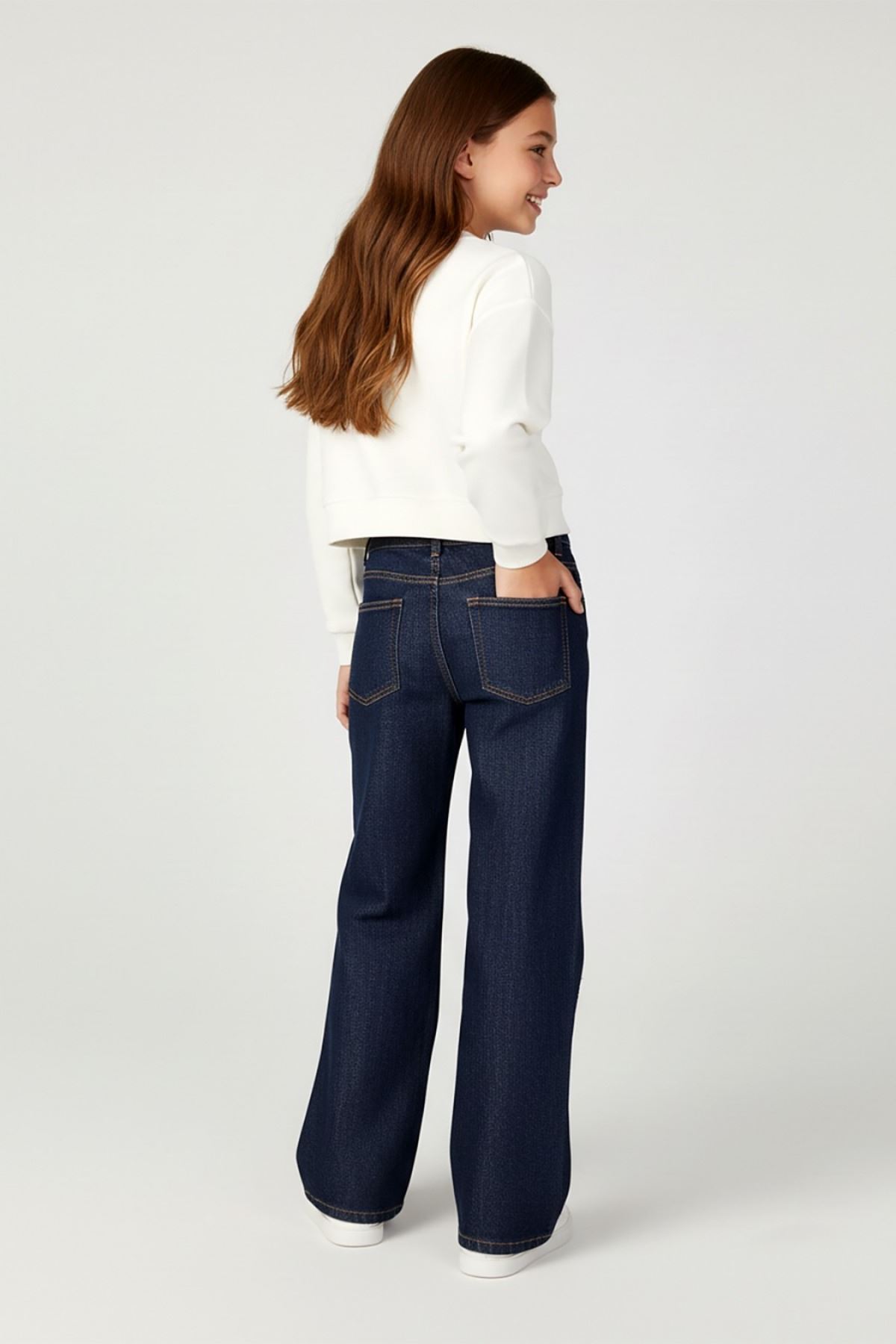 9-14 Yaş New Magic Mussness Kız Çocuk Pantolon-Lacivert