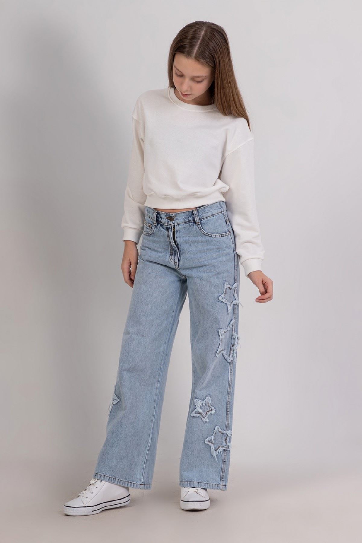 9-14 Yaş New Magic Mussness Kız Çocuk Pantolon-Mavi