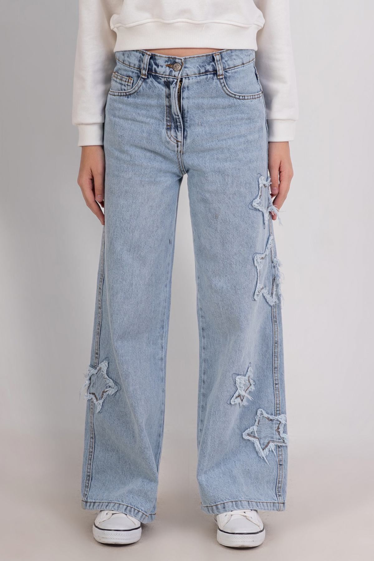 9-14 Yaş New Magic Mussness Kız Çocuk Pantolon-Mavi