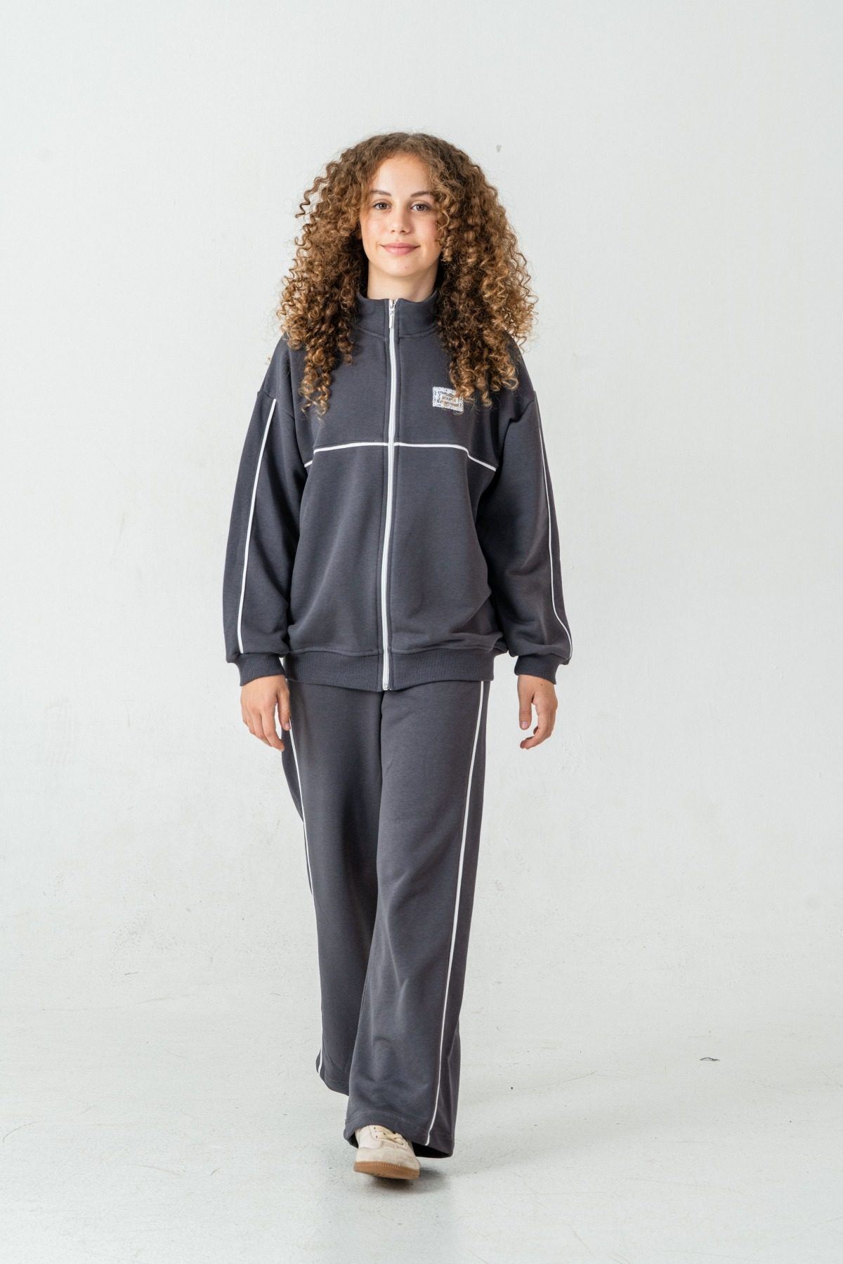 8-12 Yaş Sport Live Kız Çocuk Takım-Füme