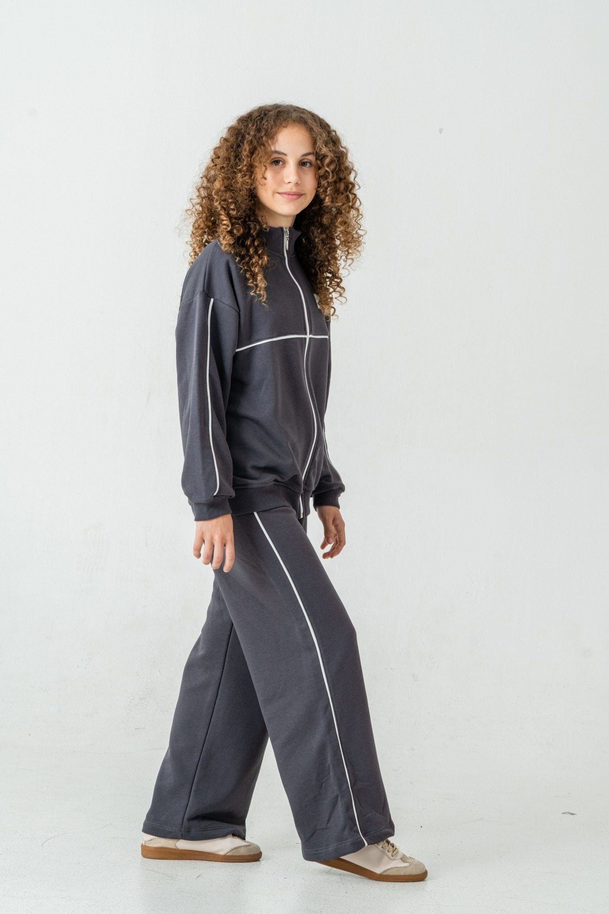 8-12 Yaş Sport Live Kız Çocuk Takım-Füme