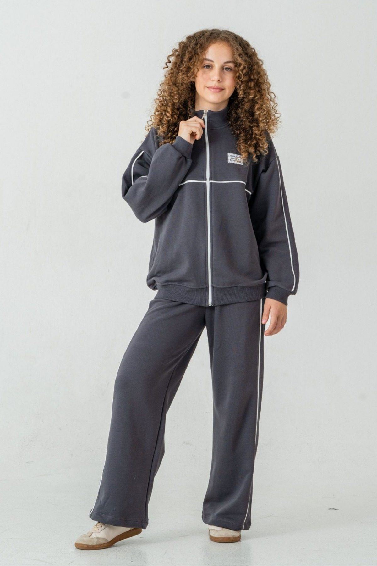 8-12 Yaş Sport Live Kız Çocuk Takım-Füme