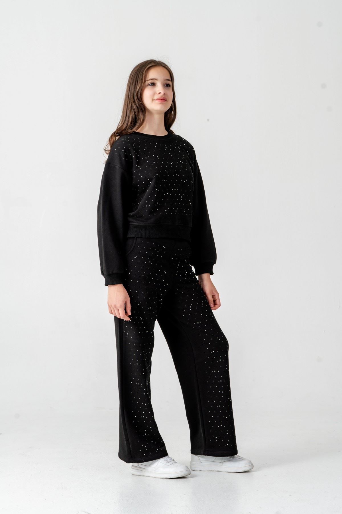 8-12 Yaş Magic New Premium Kız Çocuk Takım-Siyah